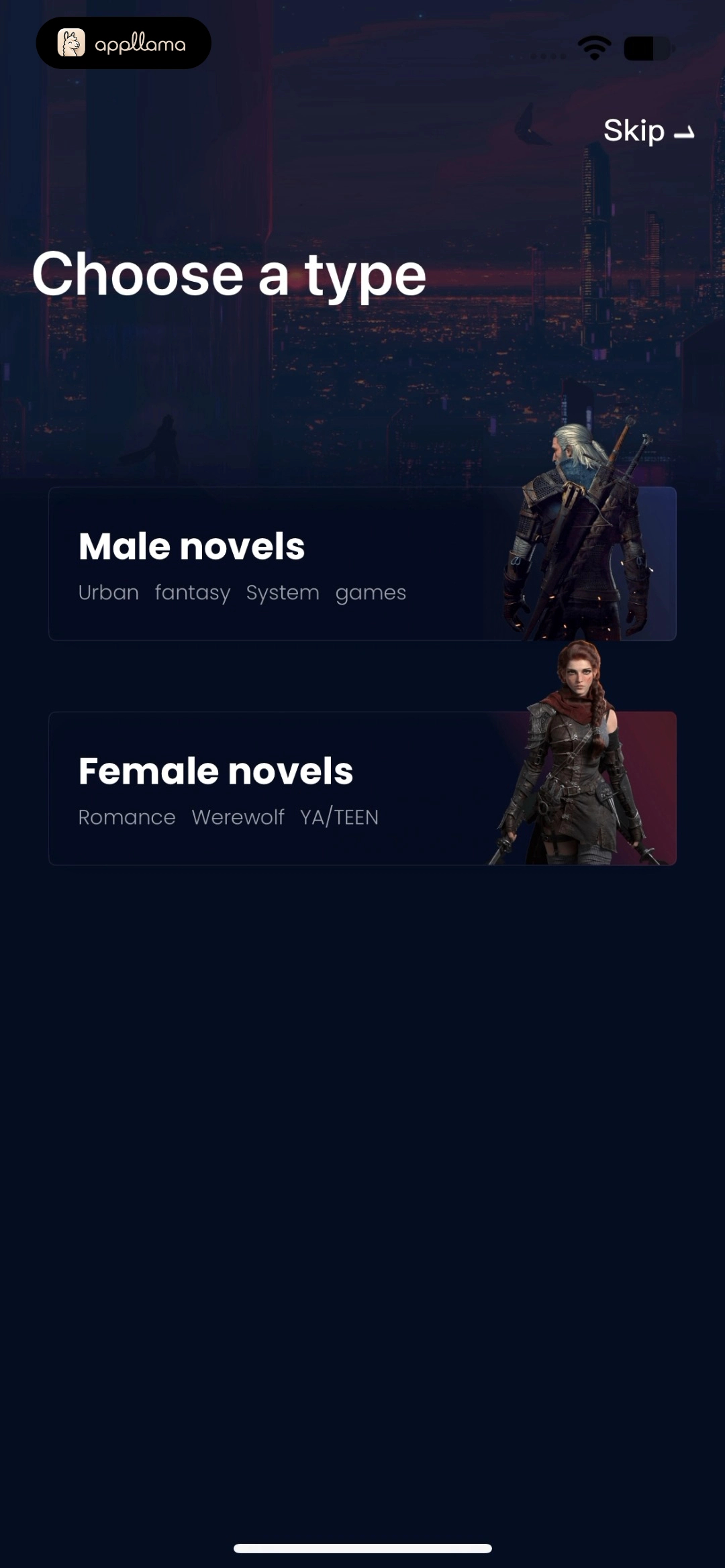 Novel Type Selection