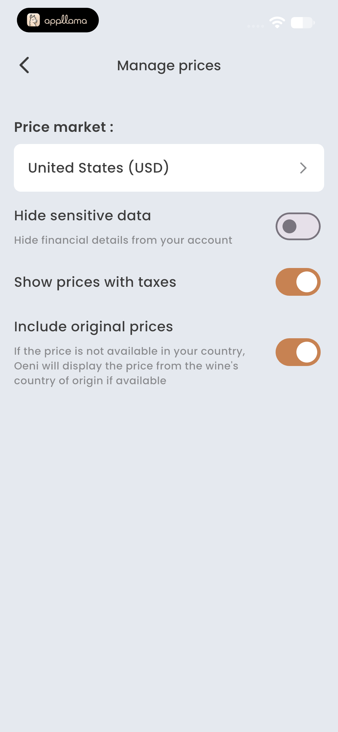 Price Preferences