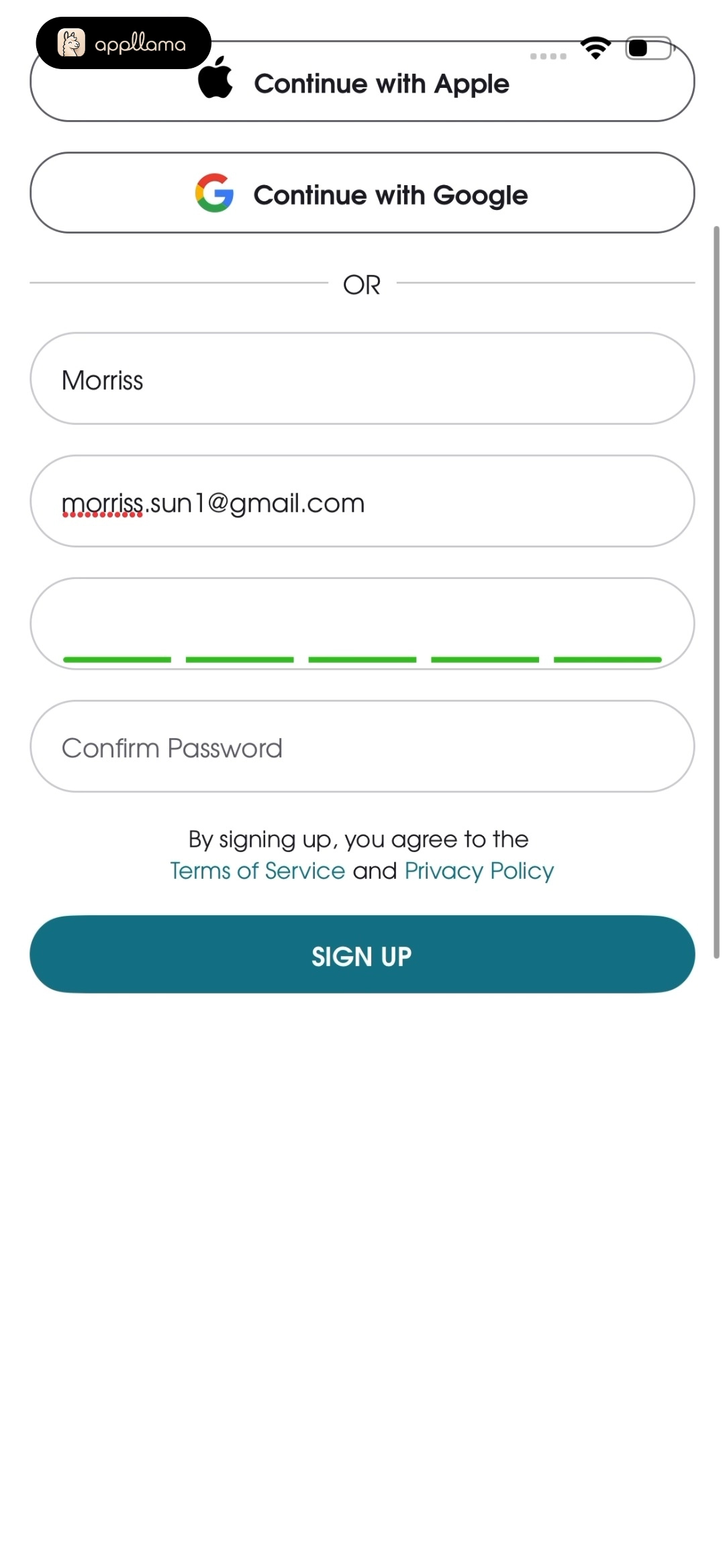 Sign Up