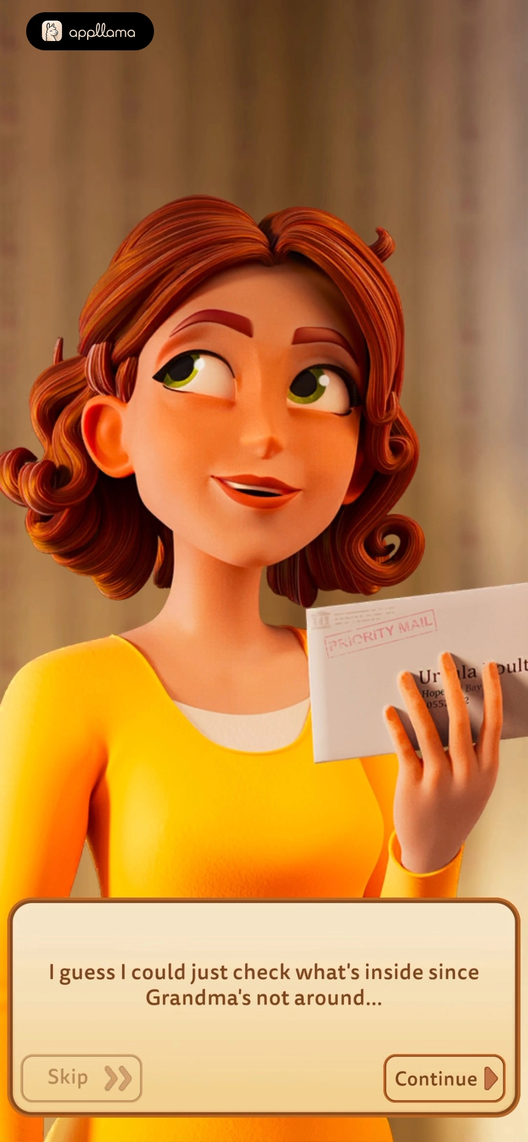 Letter Discovery Cutscene