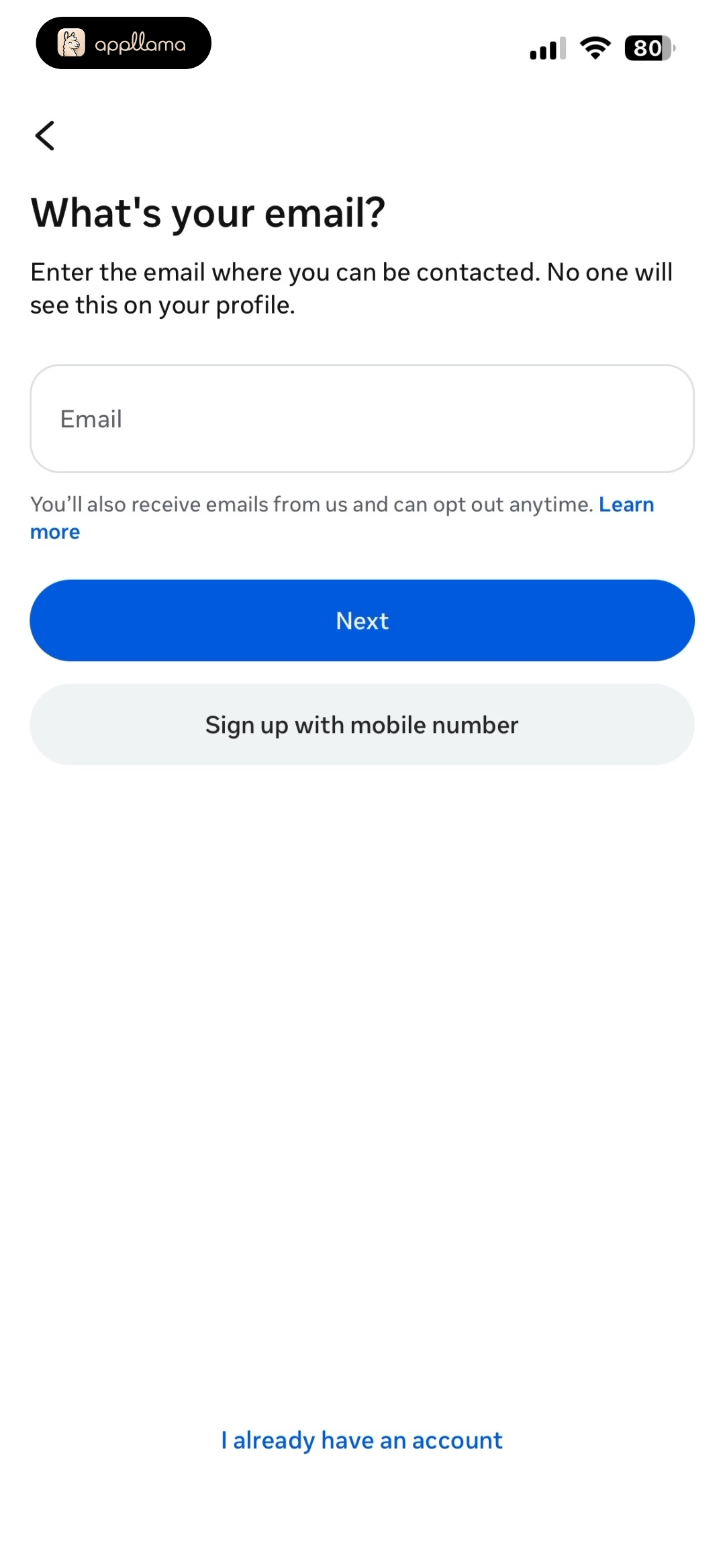 Email Entry