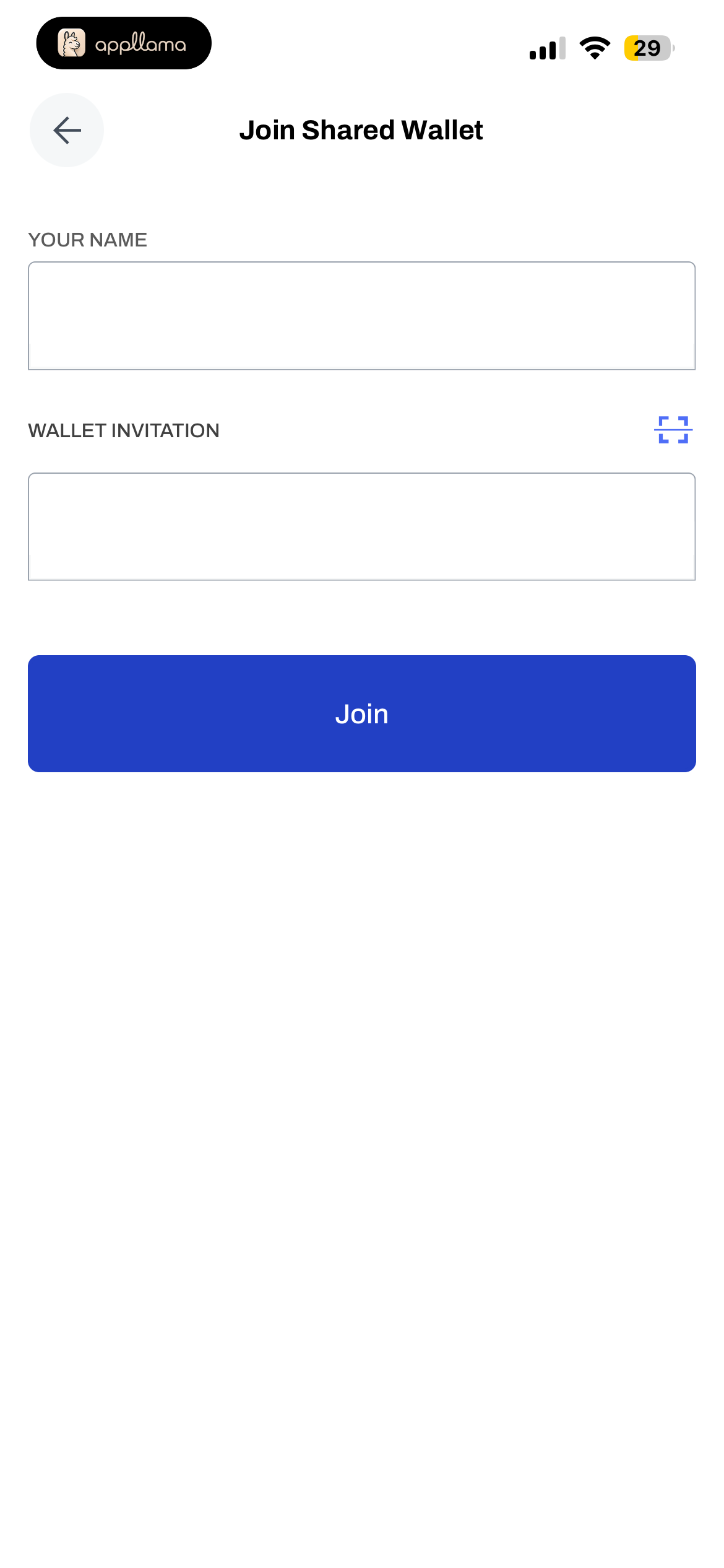 Join Shared Wallet