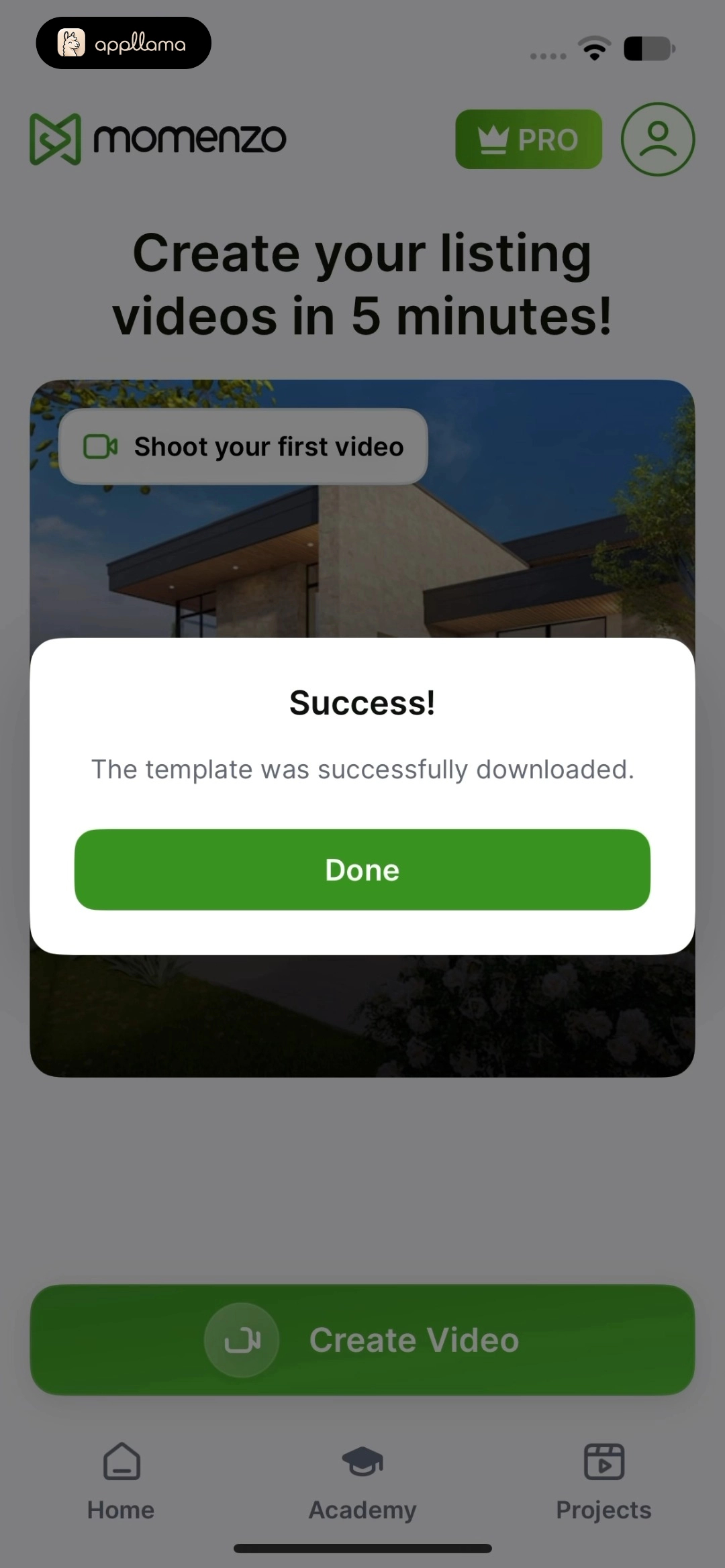 Template Download Success