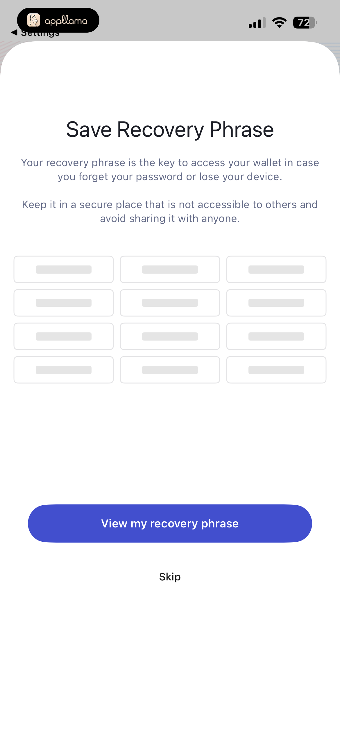 Recovery Phrase