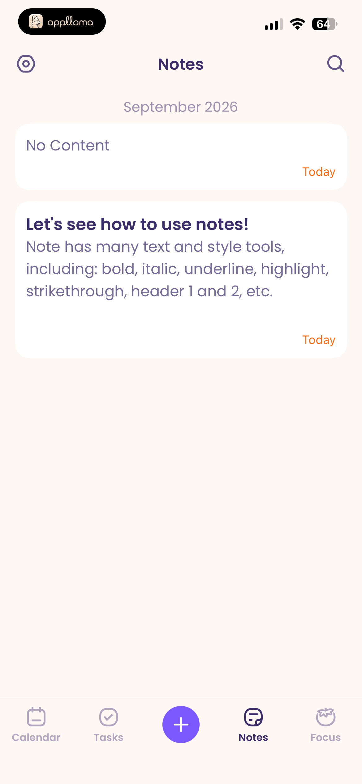 Notes List