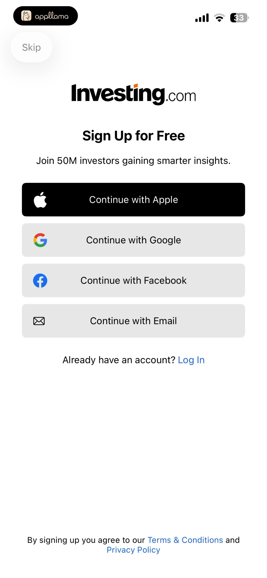 Sign Up