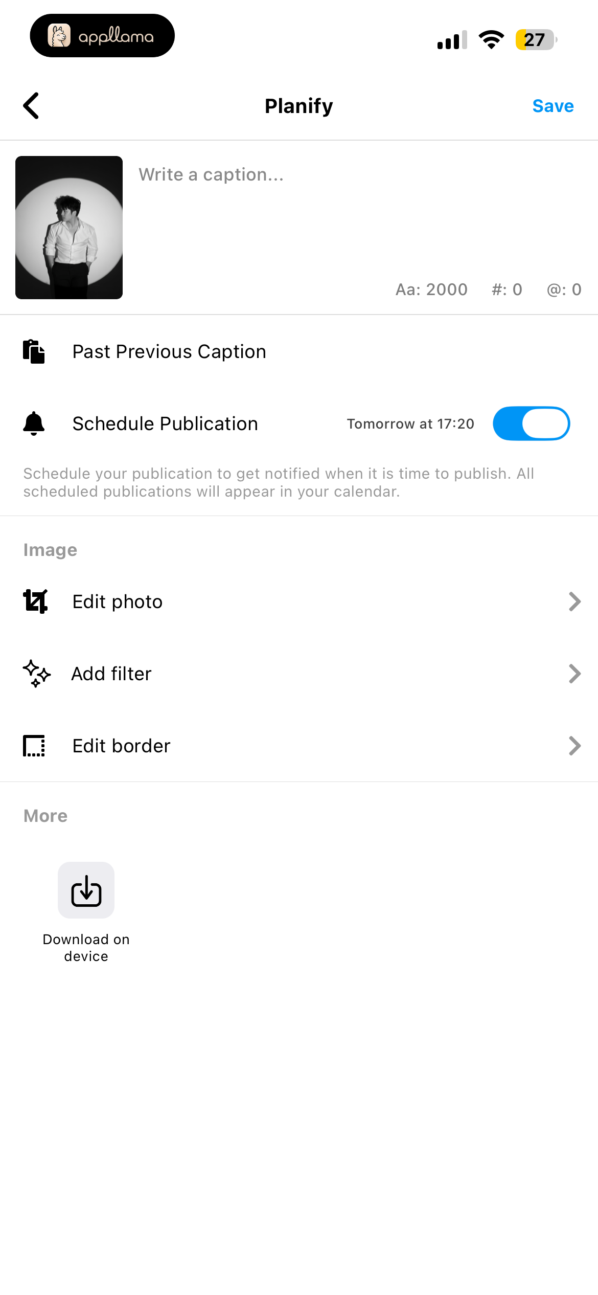Publish Settings