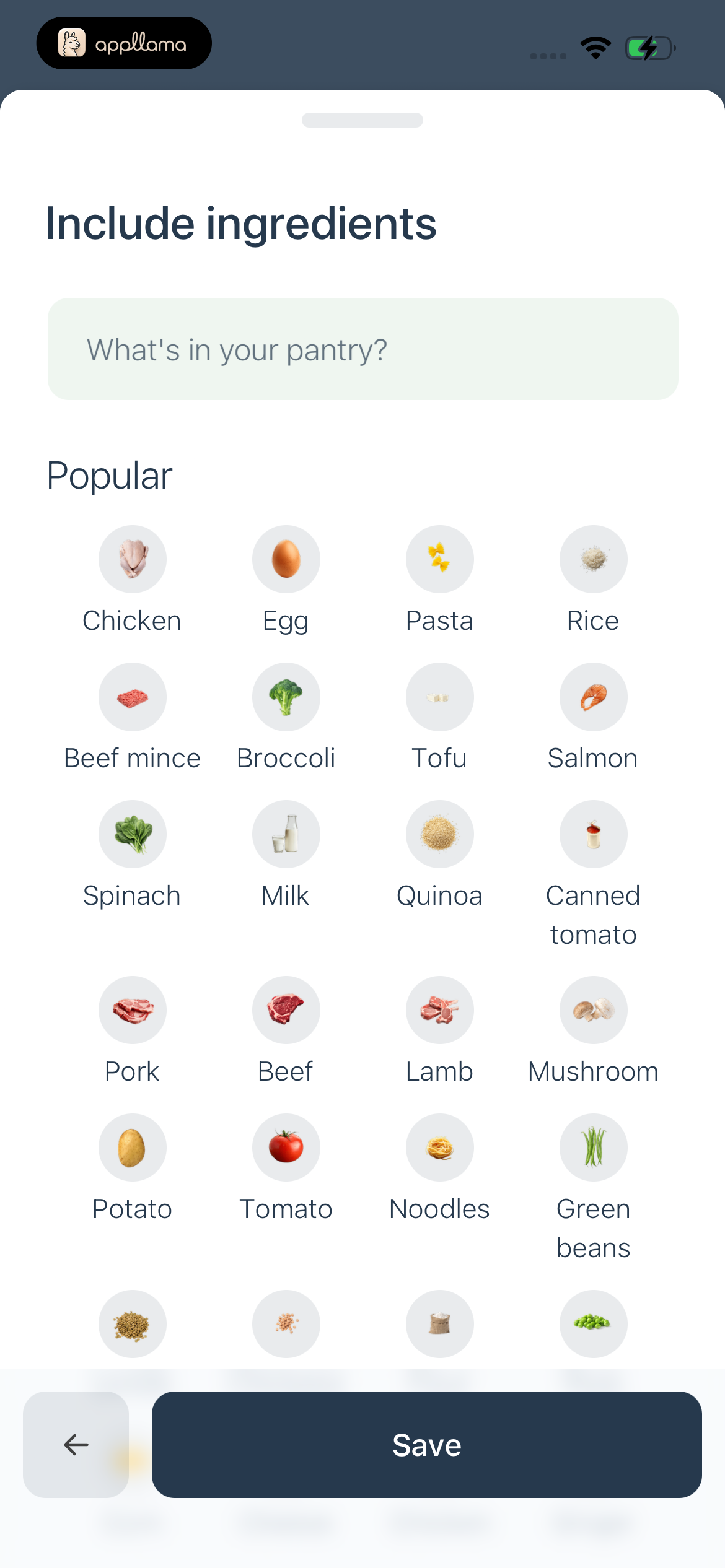 Ingredient Filter
