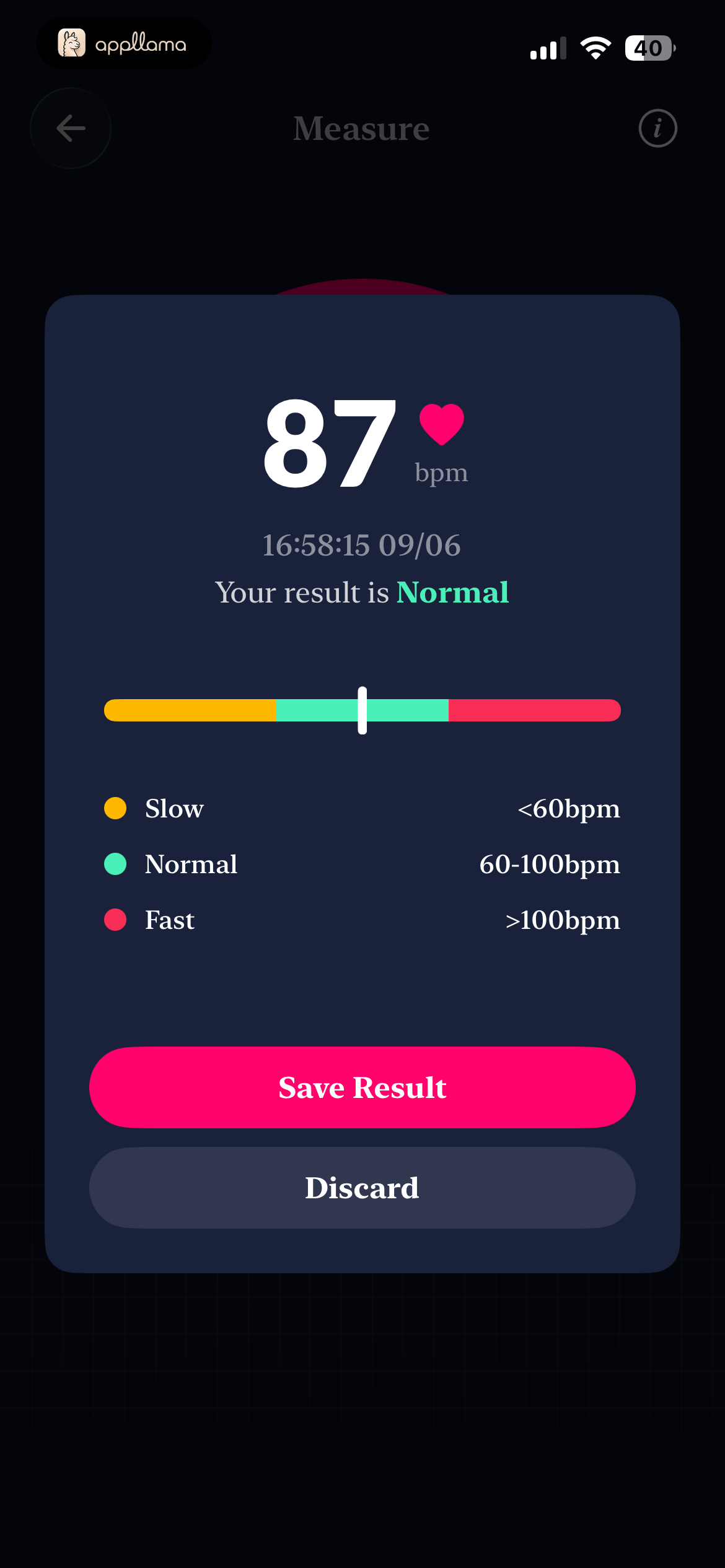 Heart Rate Result