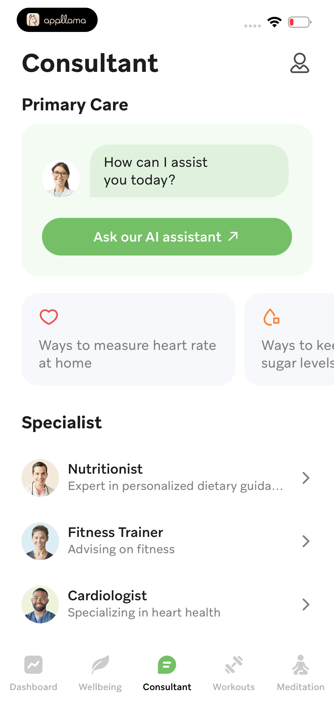 Consultant Home