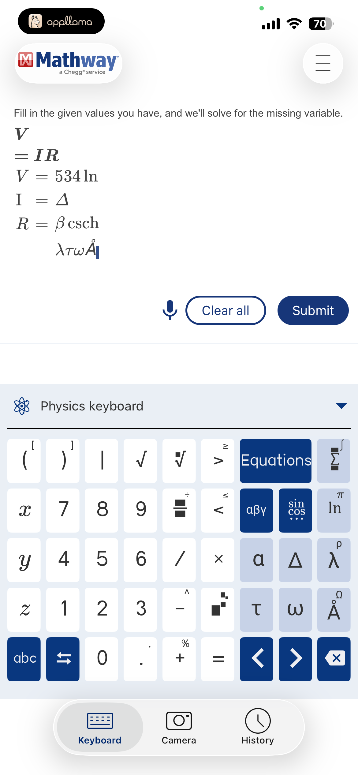 Calculator Input
