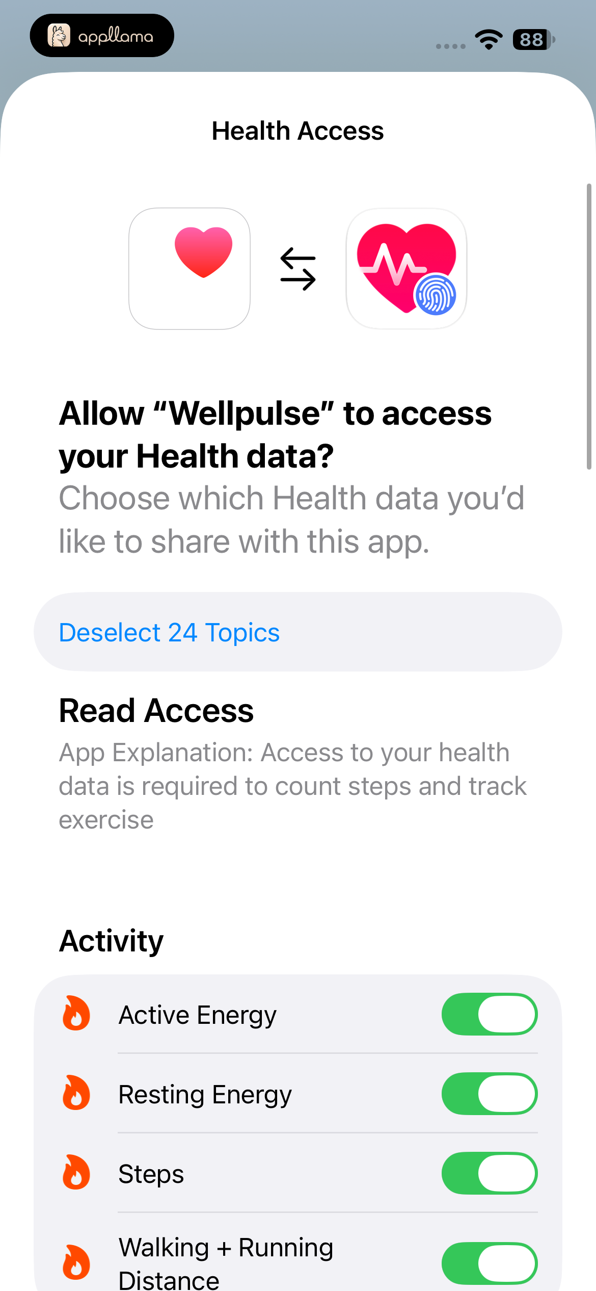Apple Health Access