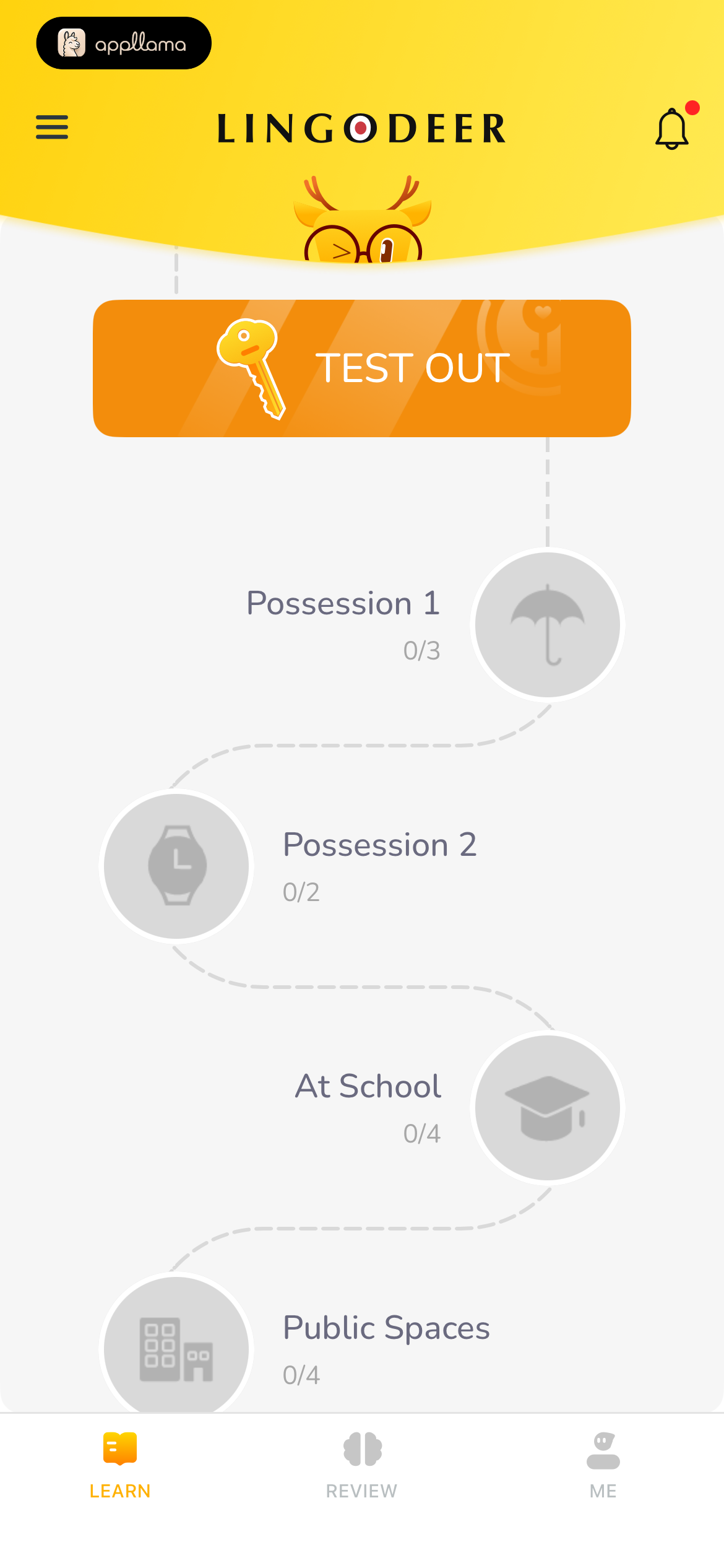 Course Path Test Out