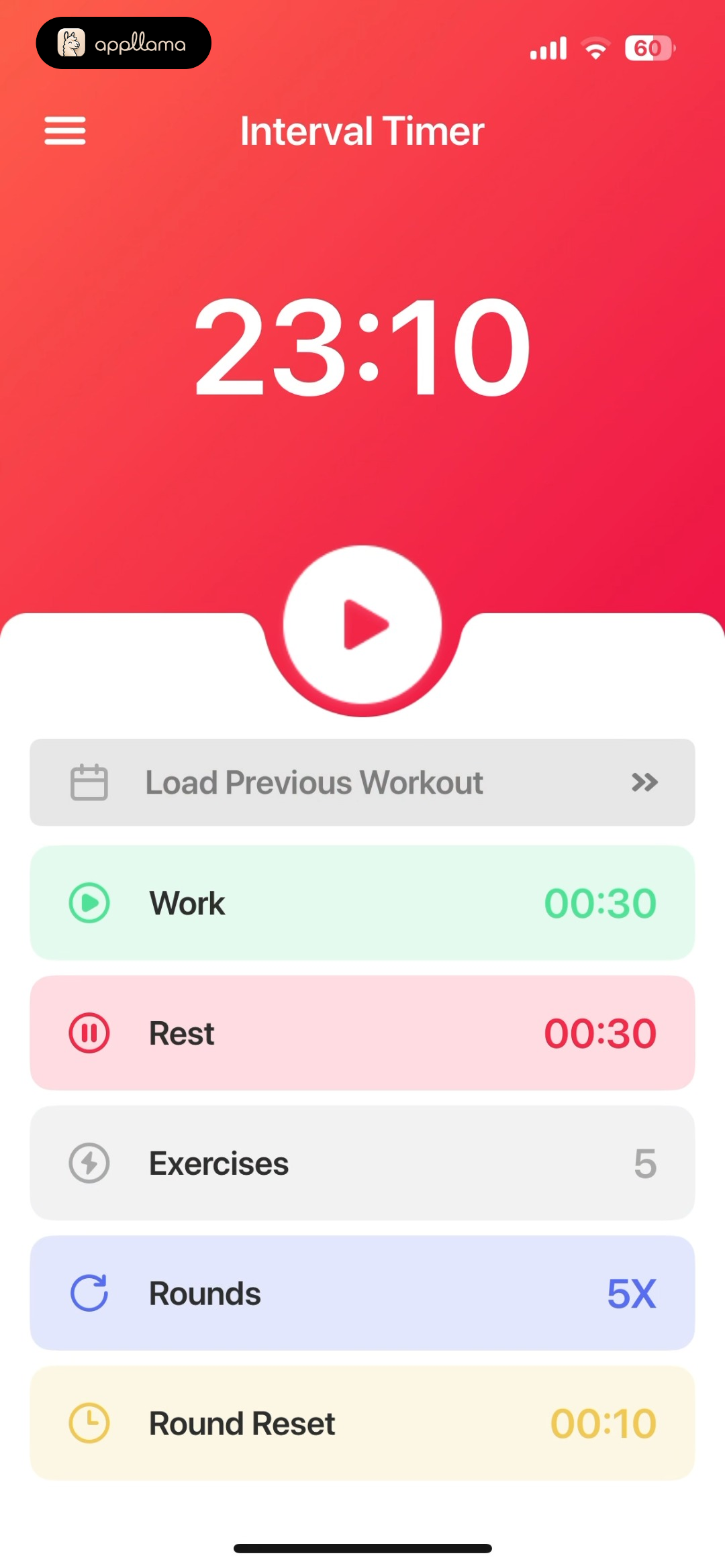 Interval Timer Setup