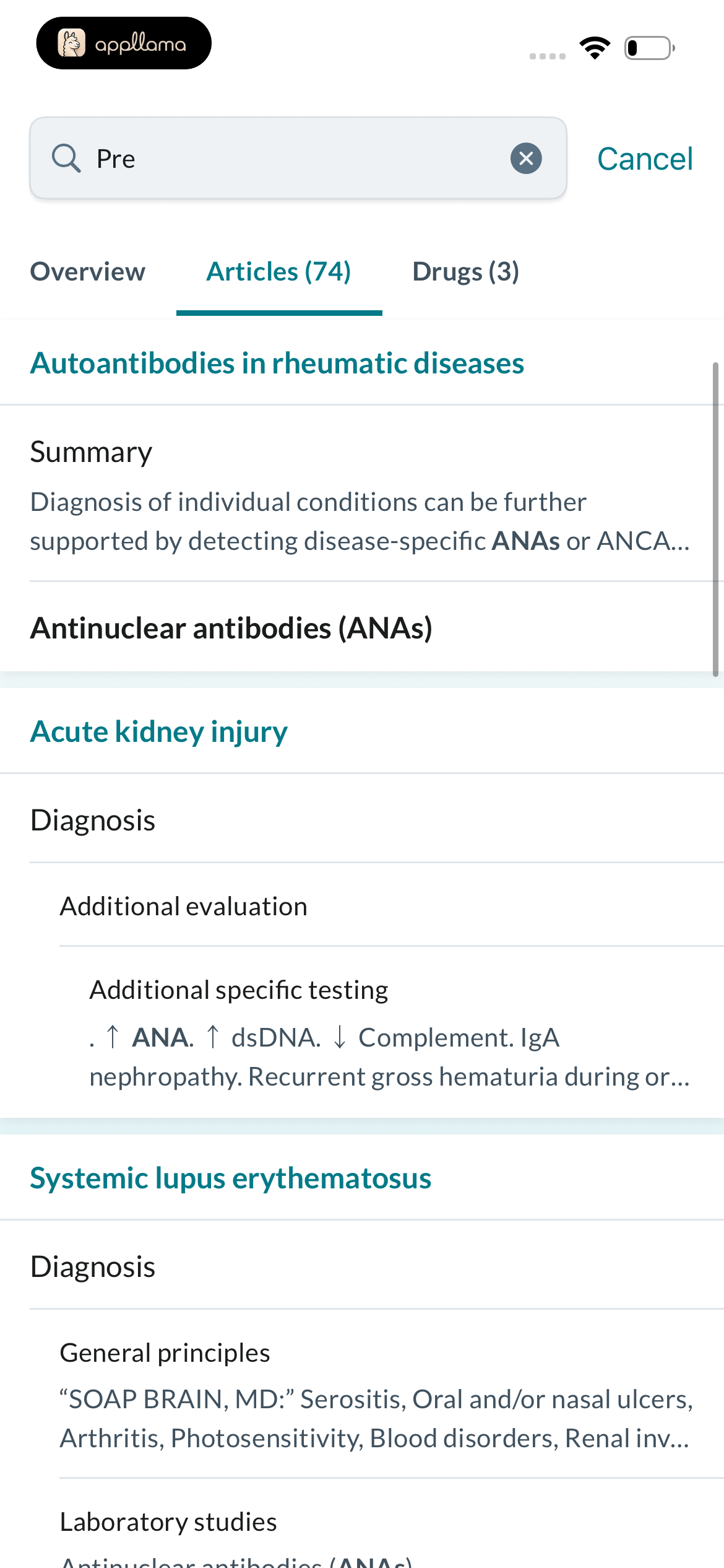 Medical Search Article Previews