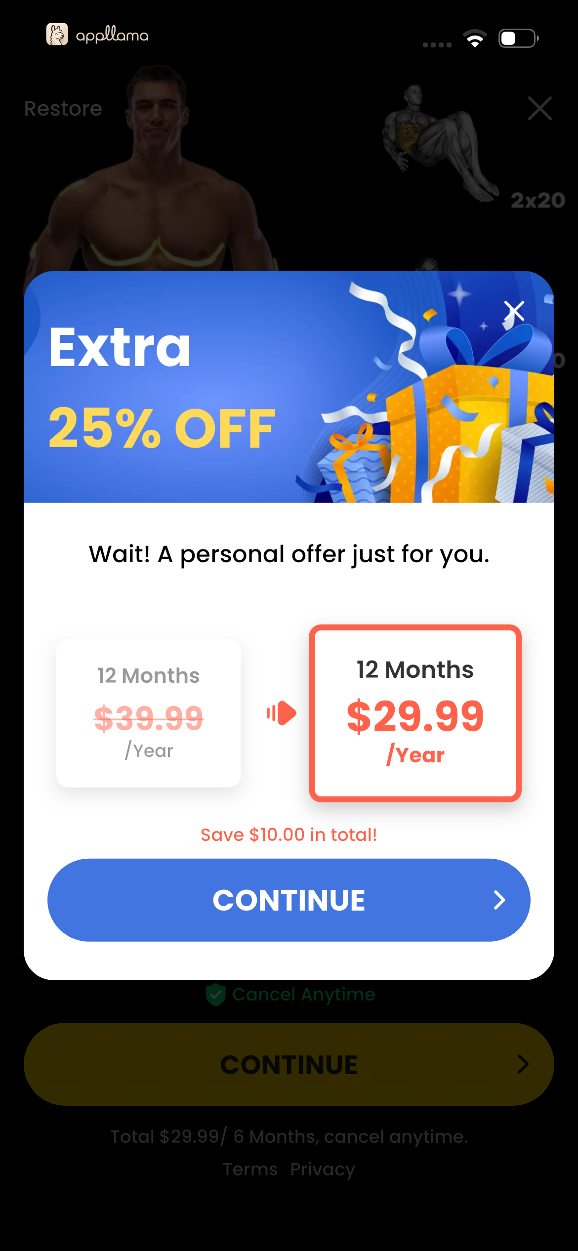 25% Discount Upsell