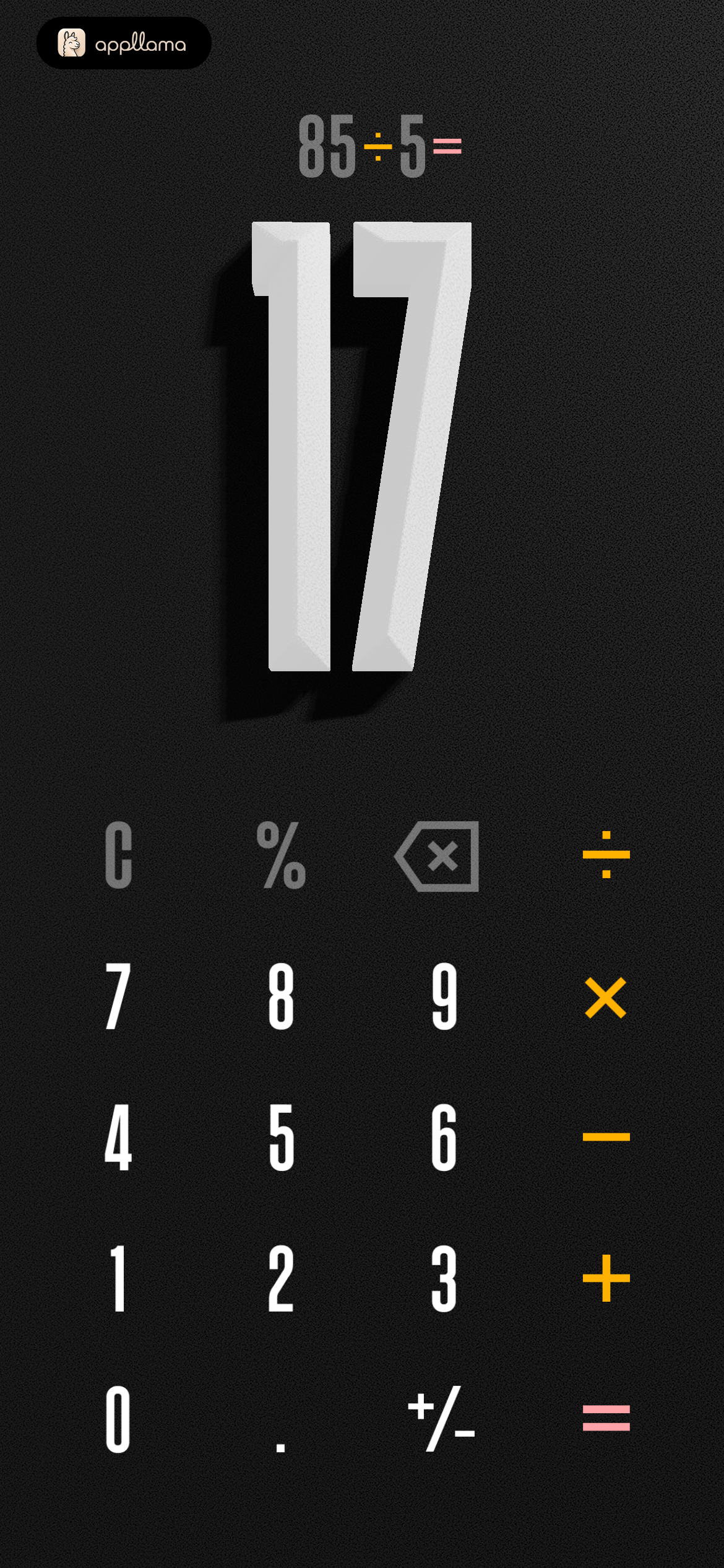Dark Theme Calculator