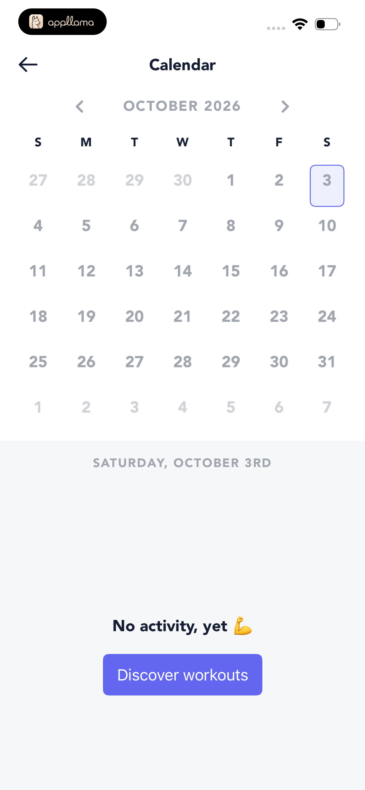 Activity Calendar