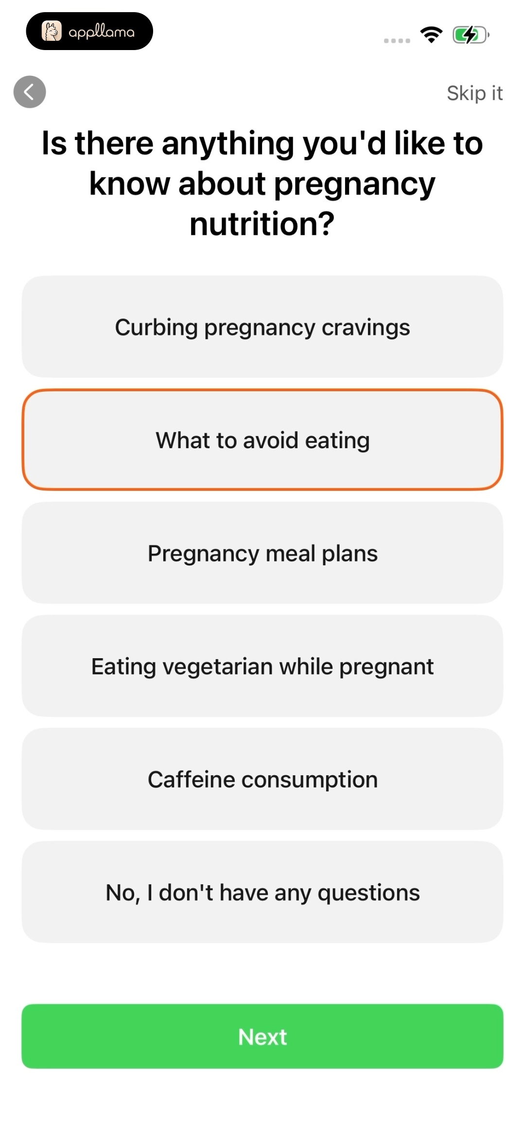 Nutrition Interests