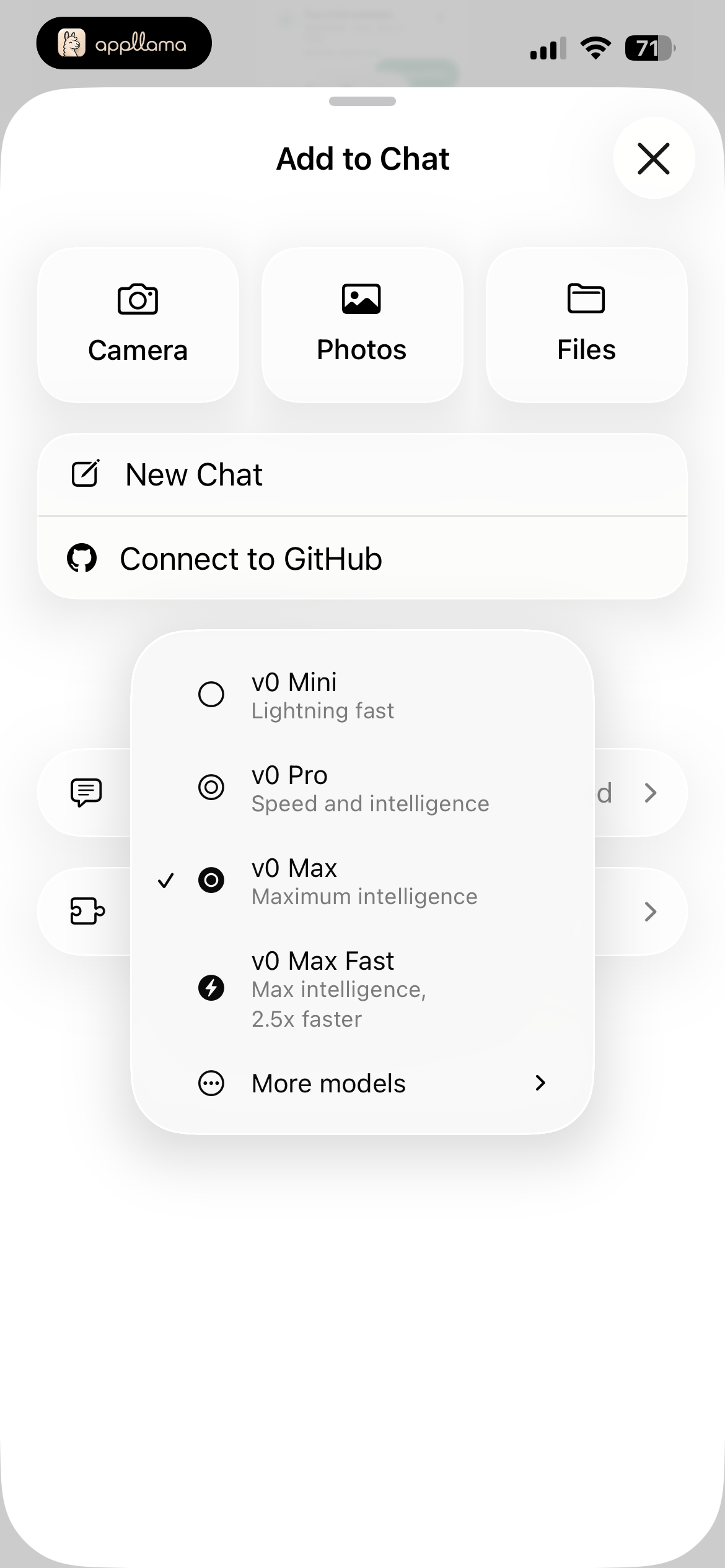 Add To Chat Source Menu