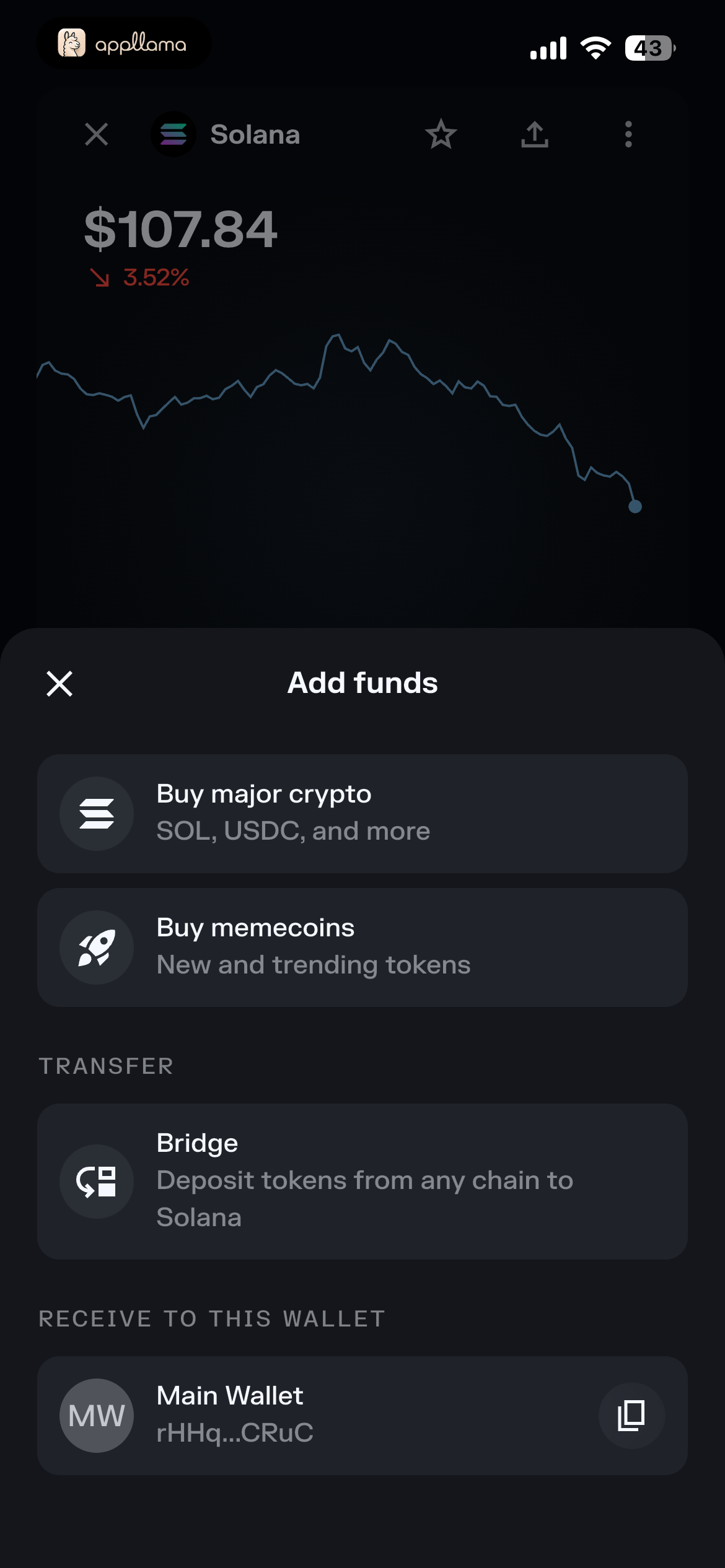 Add Funds Bottom Sheet