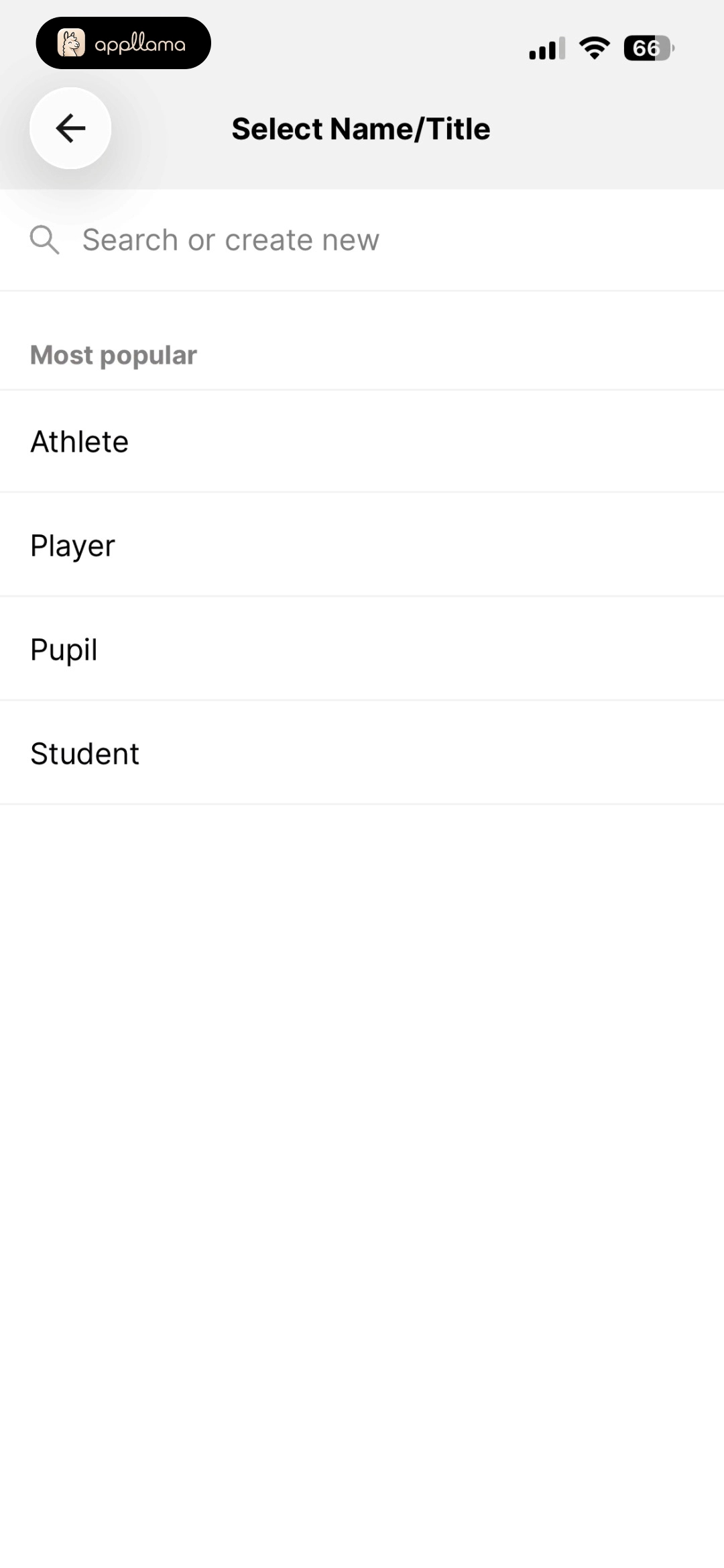 Name Title Selector