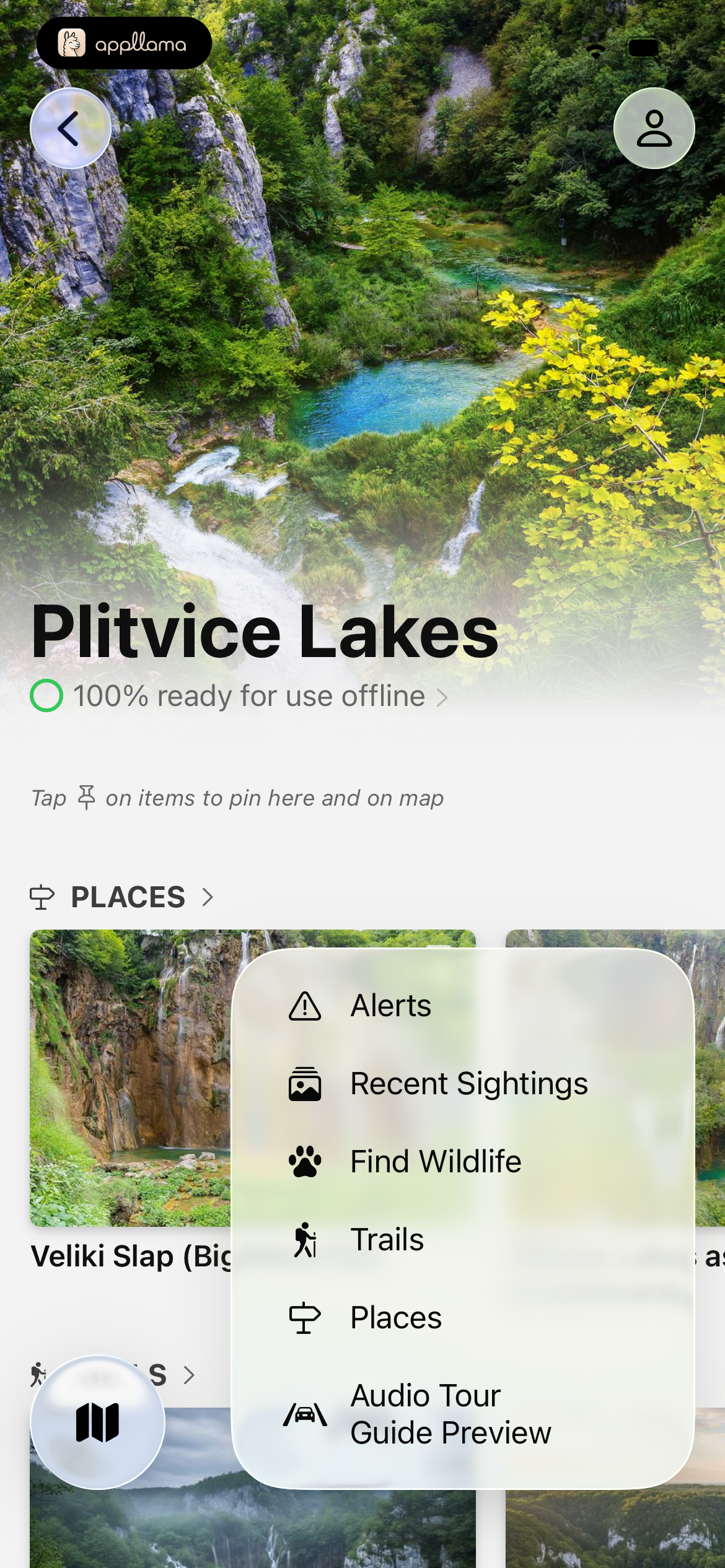 Park Detail Menu