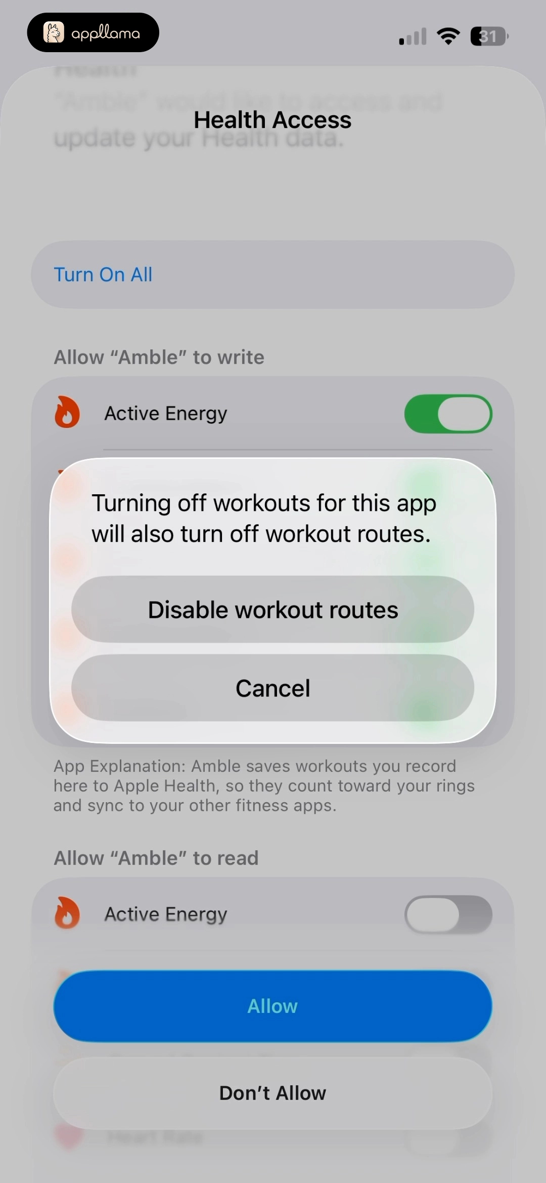 Disable Health Access