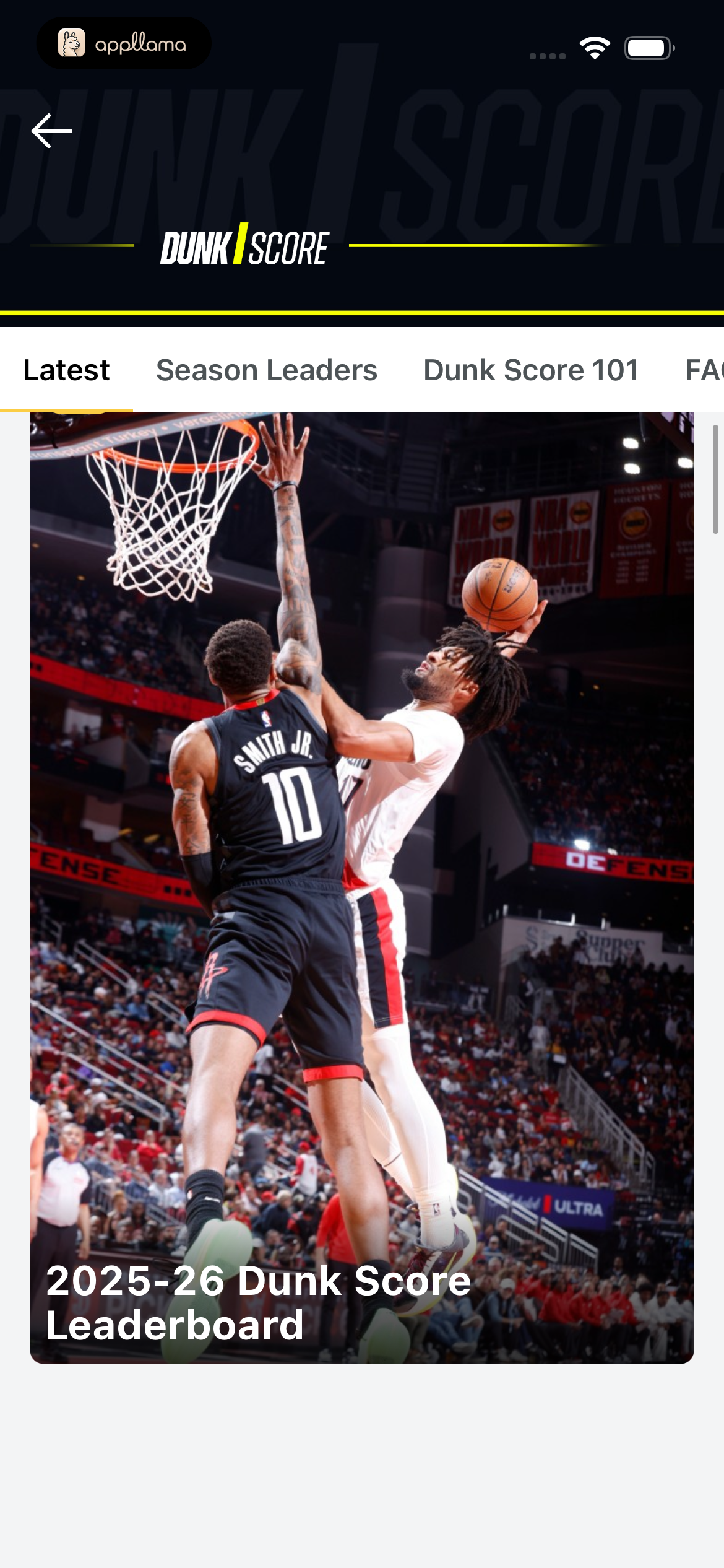 Dunk Score Hub