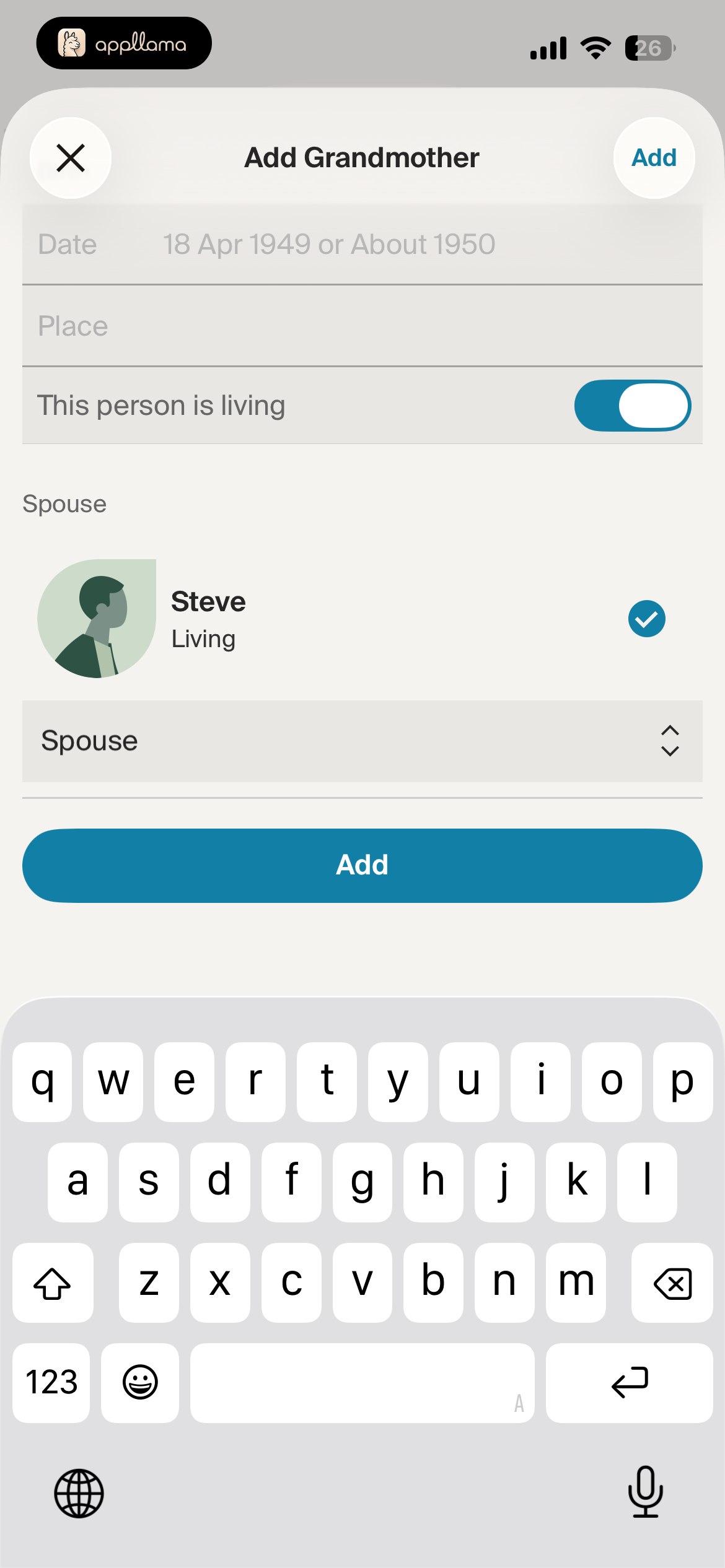Add Grandmother
