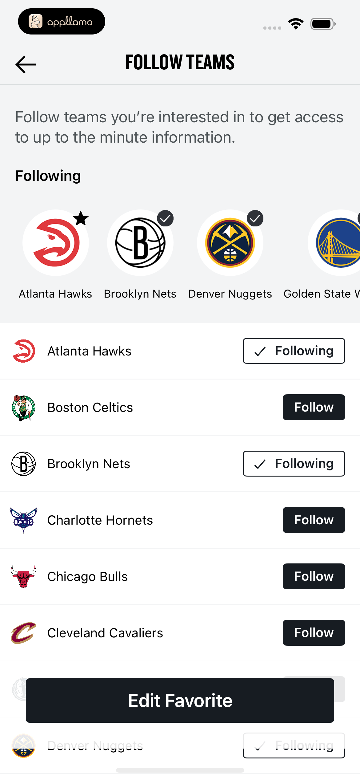 Follow Teams