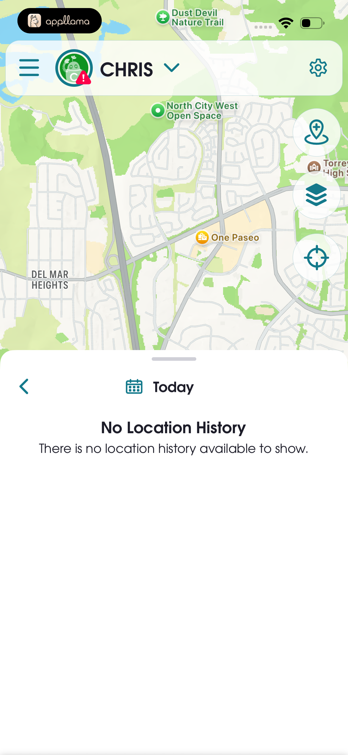 Location History Empty