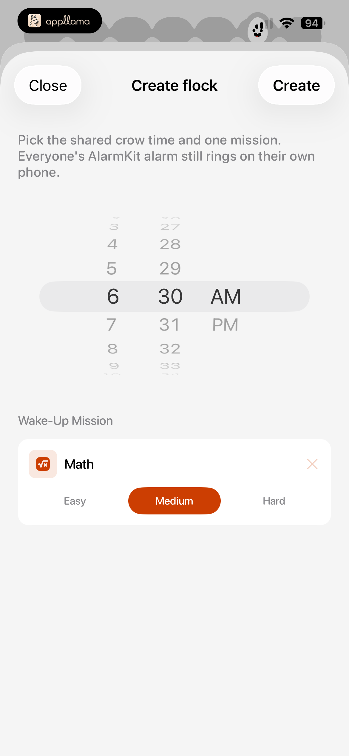 Create Flock Mission