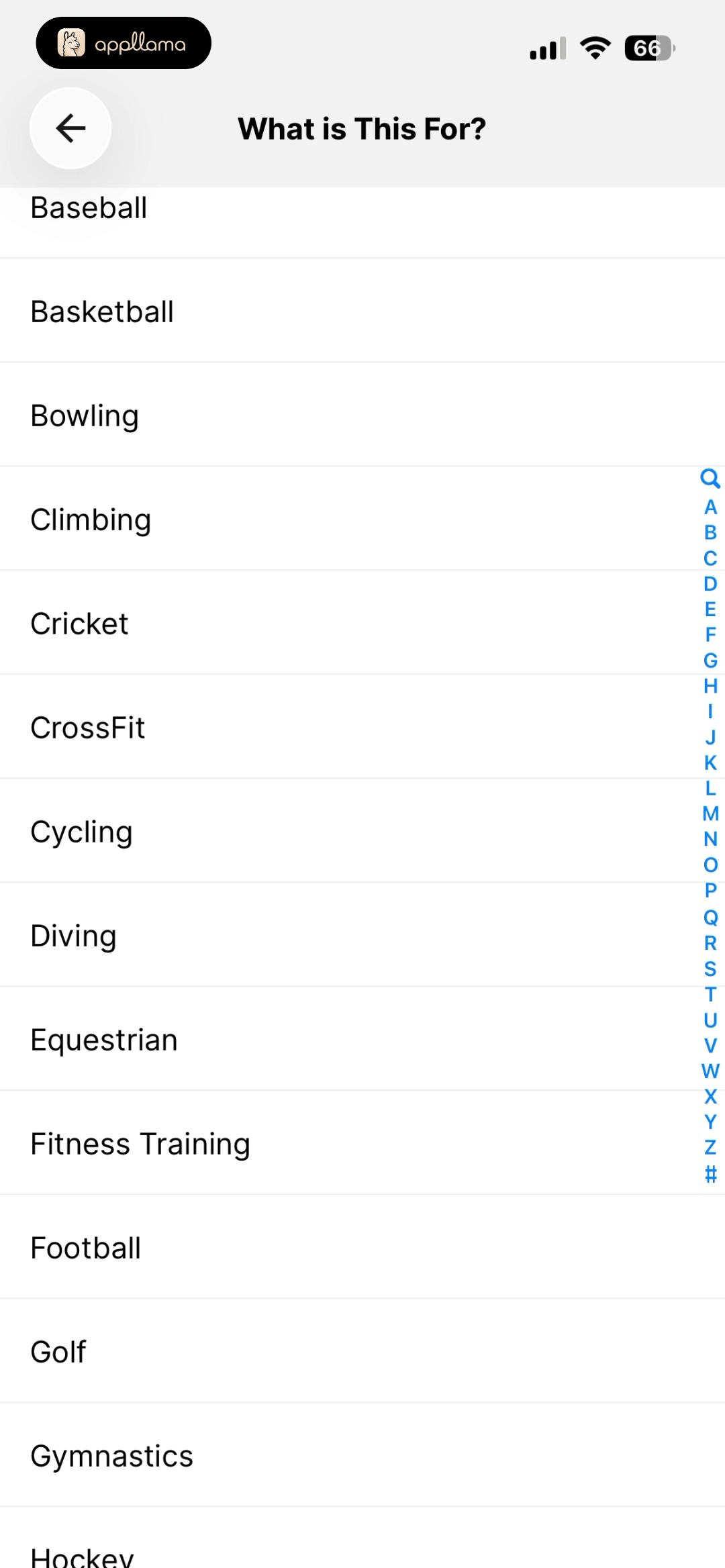 Sport List