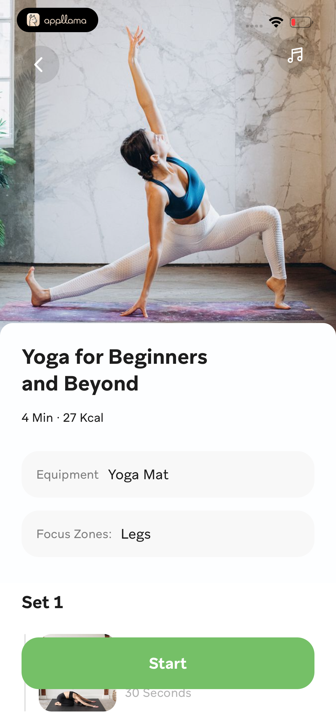 Yoga Workout Detail