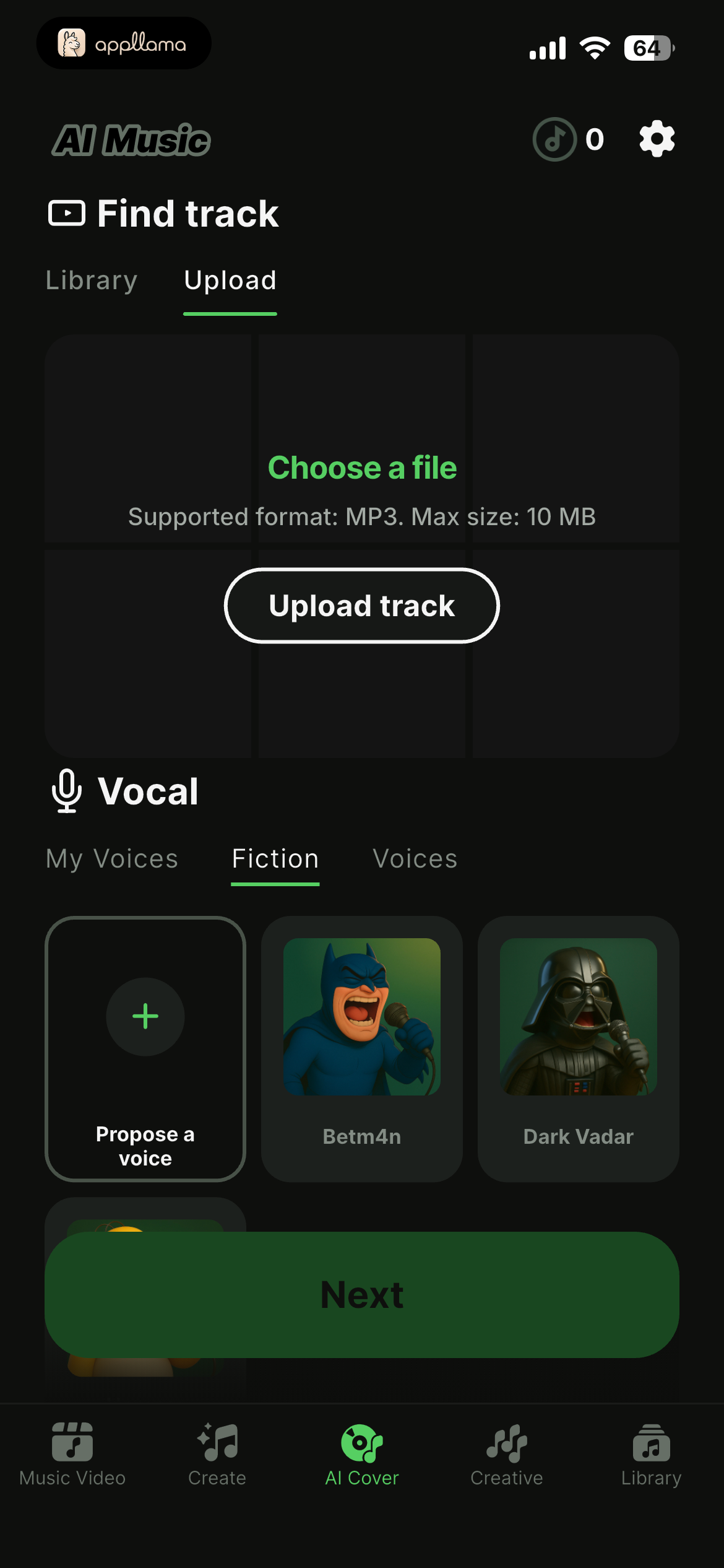 Upload Track - Fiction