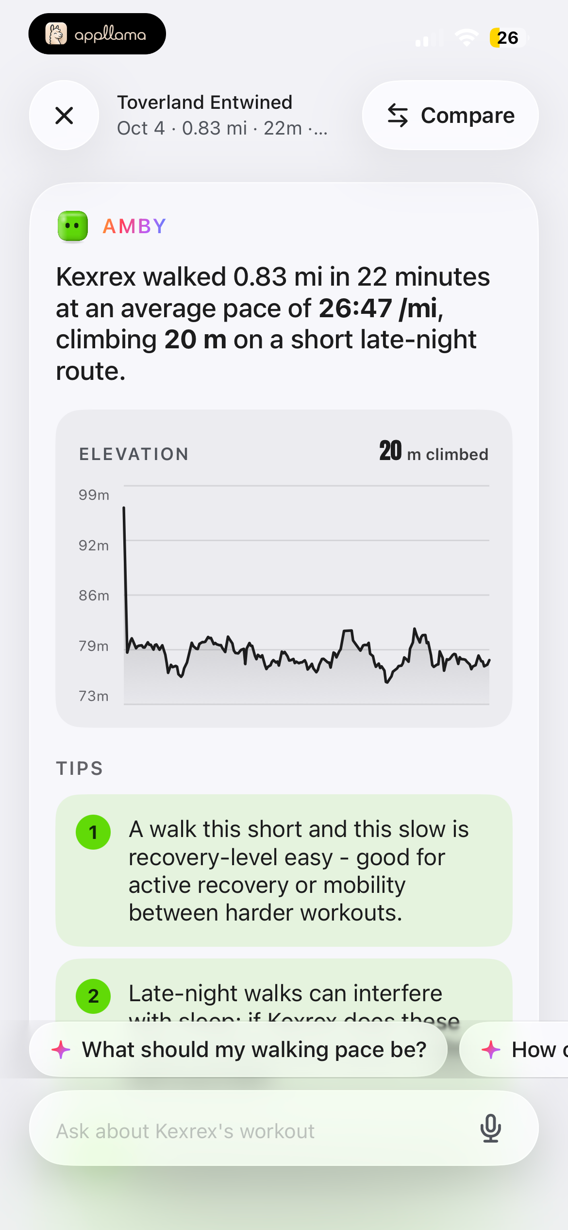 Workout Activity Chat