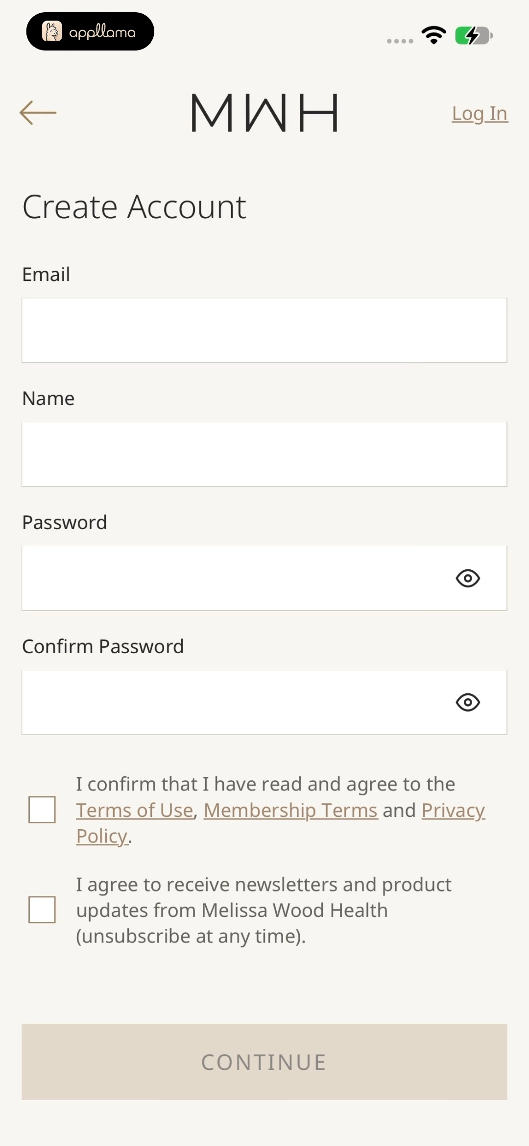 Create Account