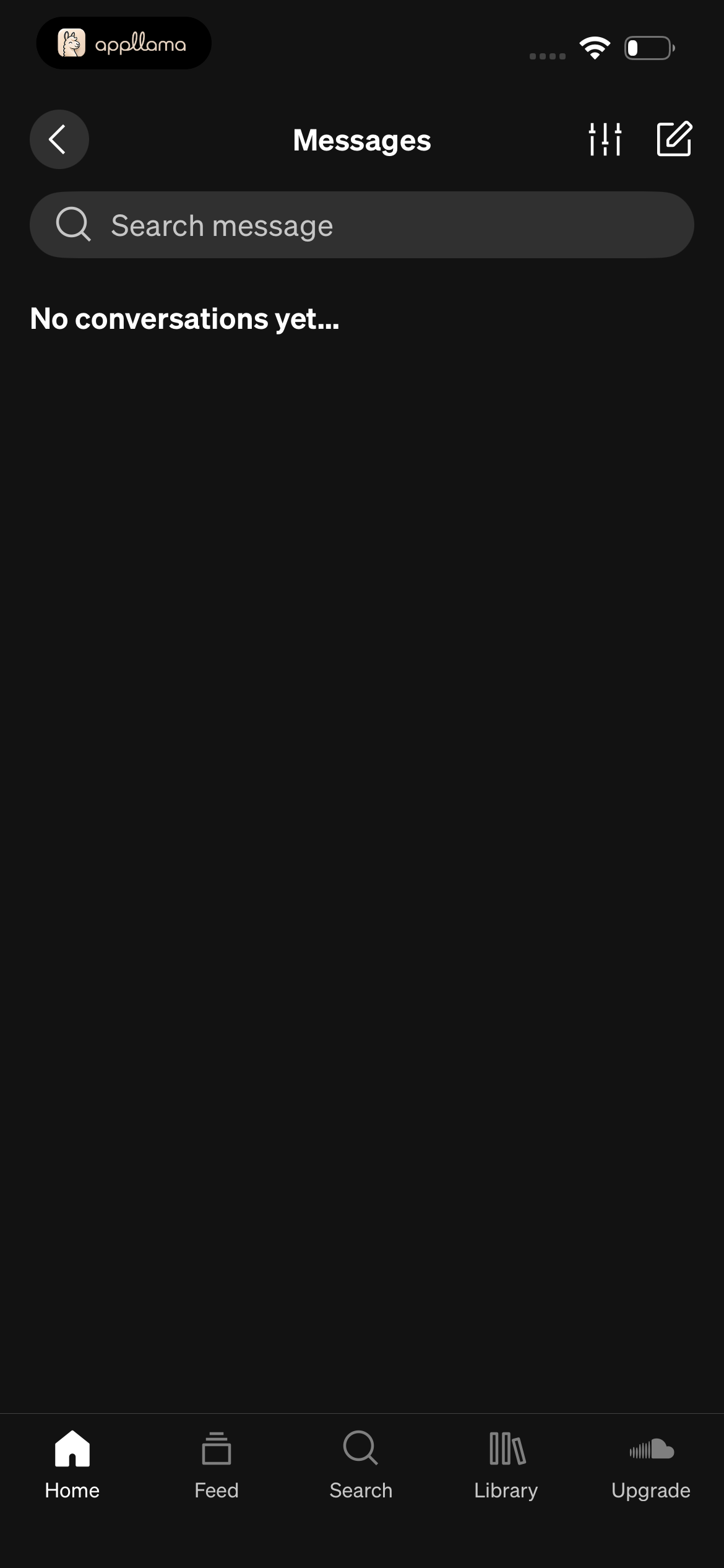 Messages Empty