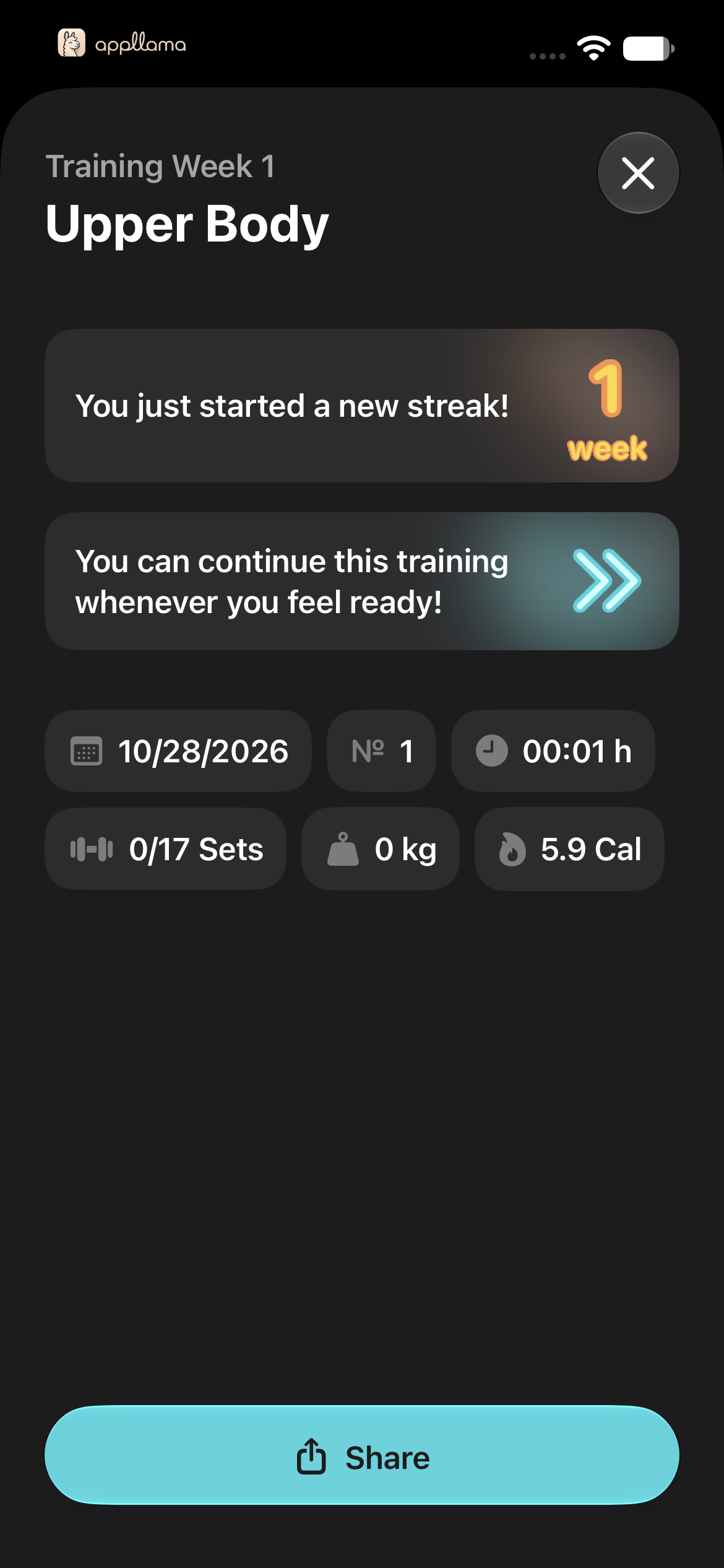 Workout Summary
