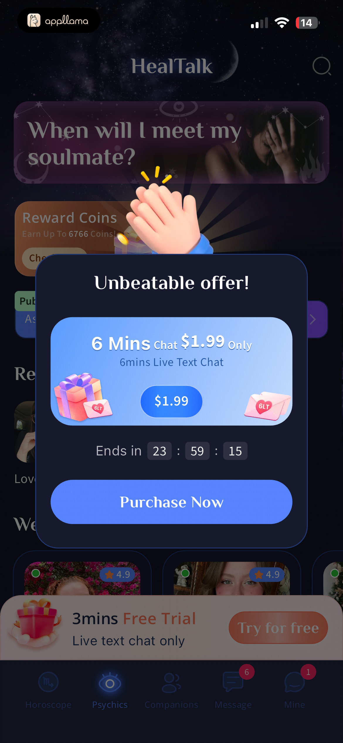 Live Chat Offer Modal