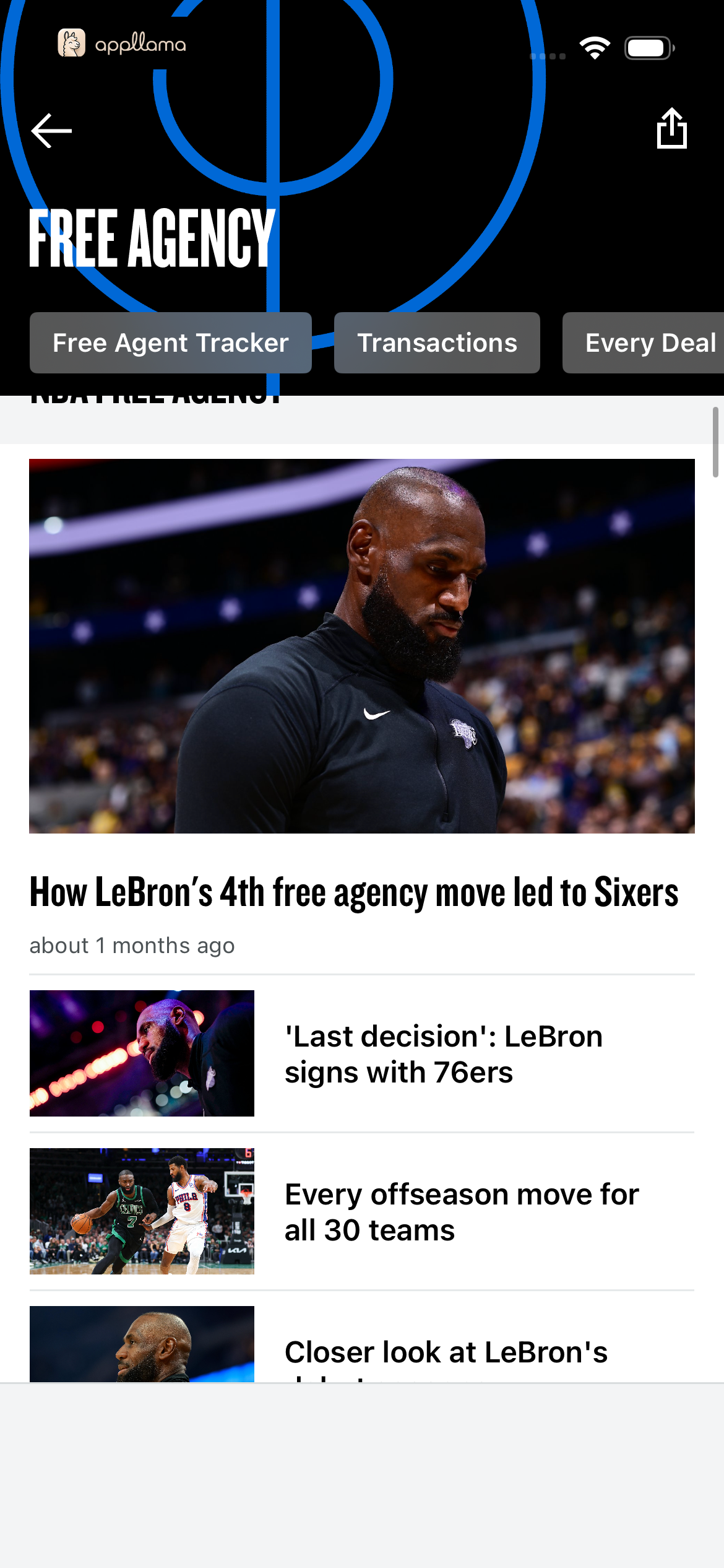Free Agency Hub
