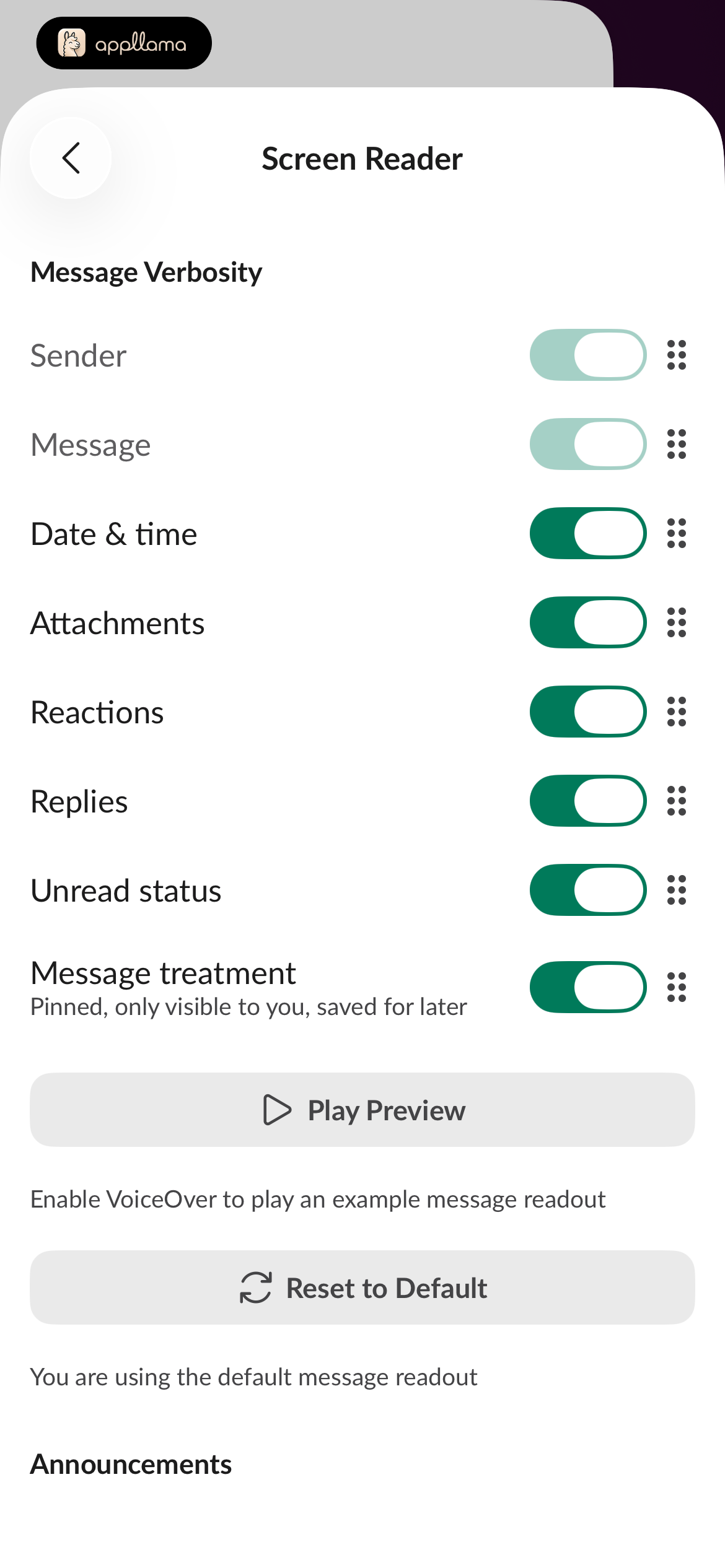 Screen Reader
