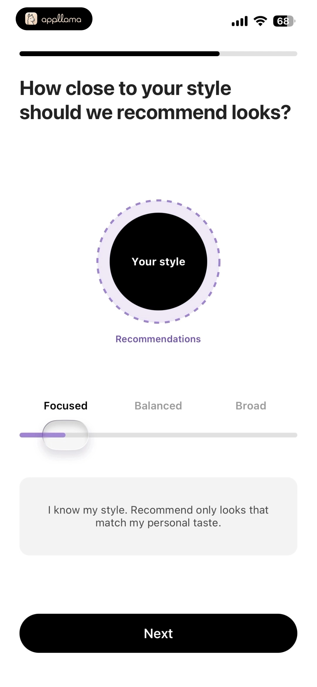 Recommendation Range