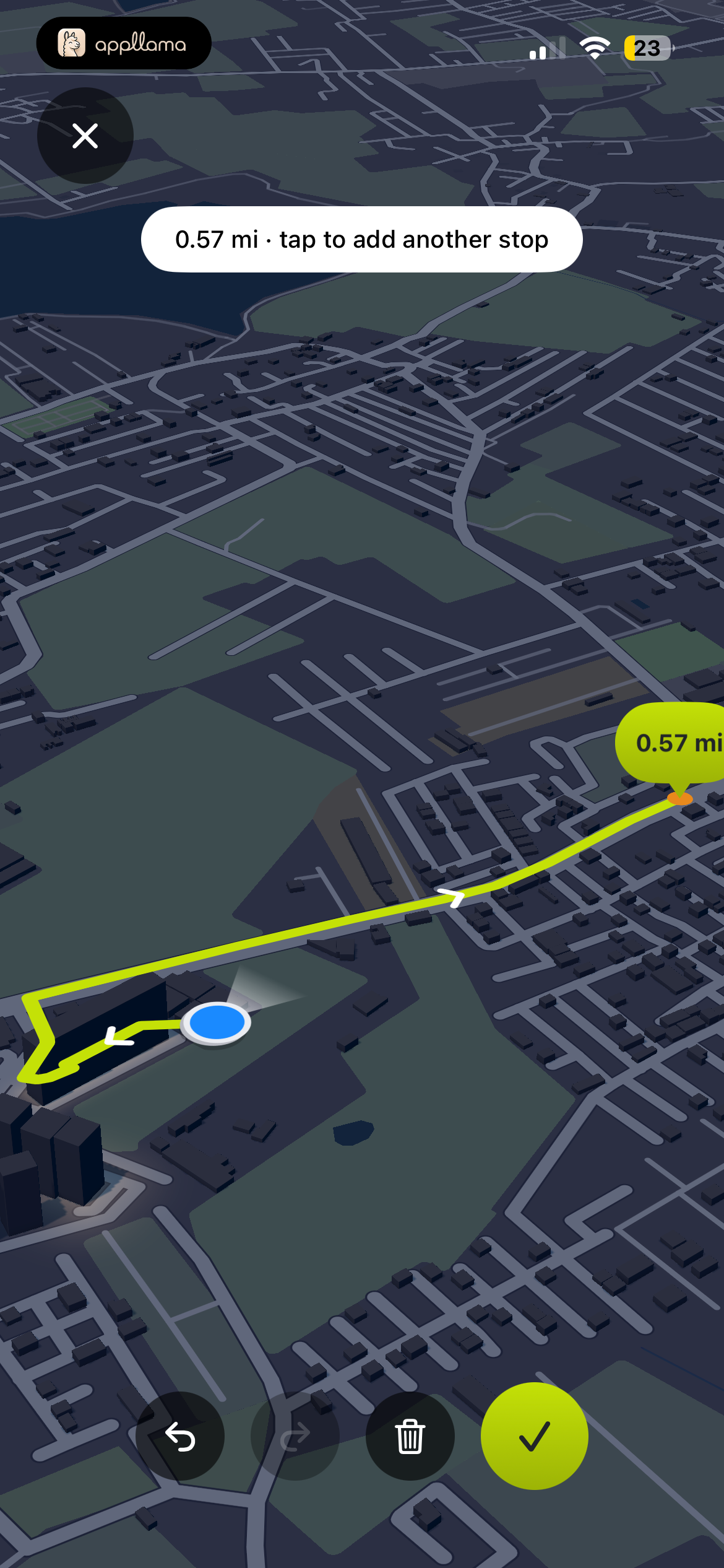 Workout Route Preview