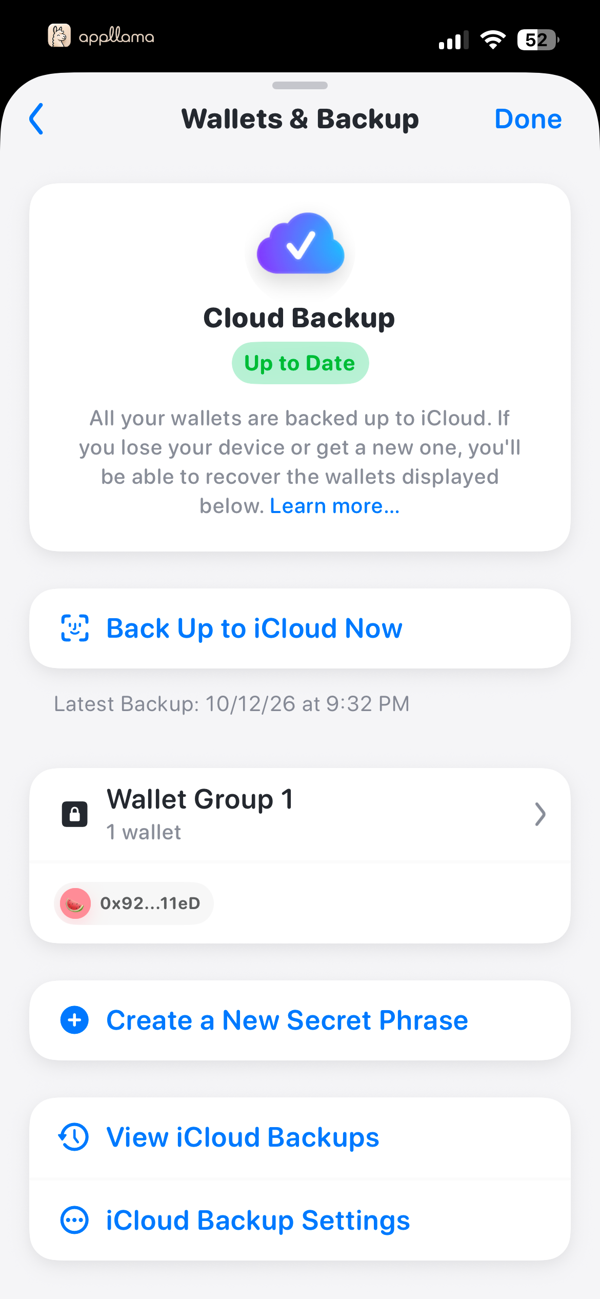 Wallets & Backup