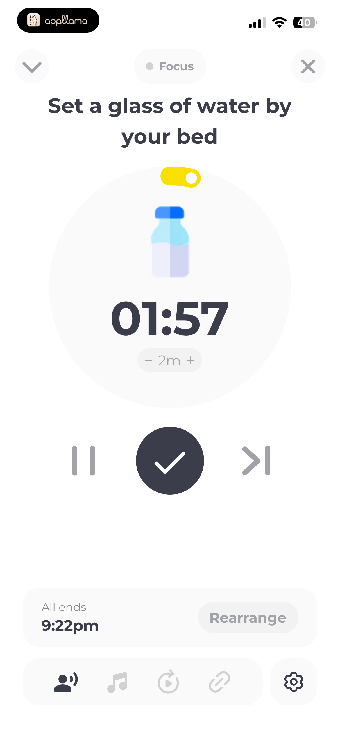 Next Task Timer