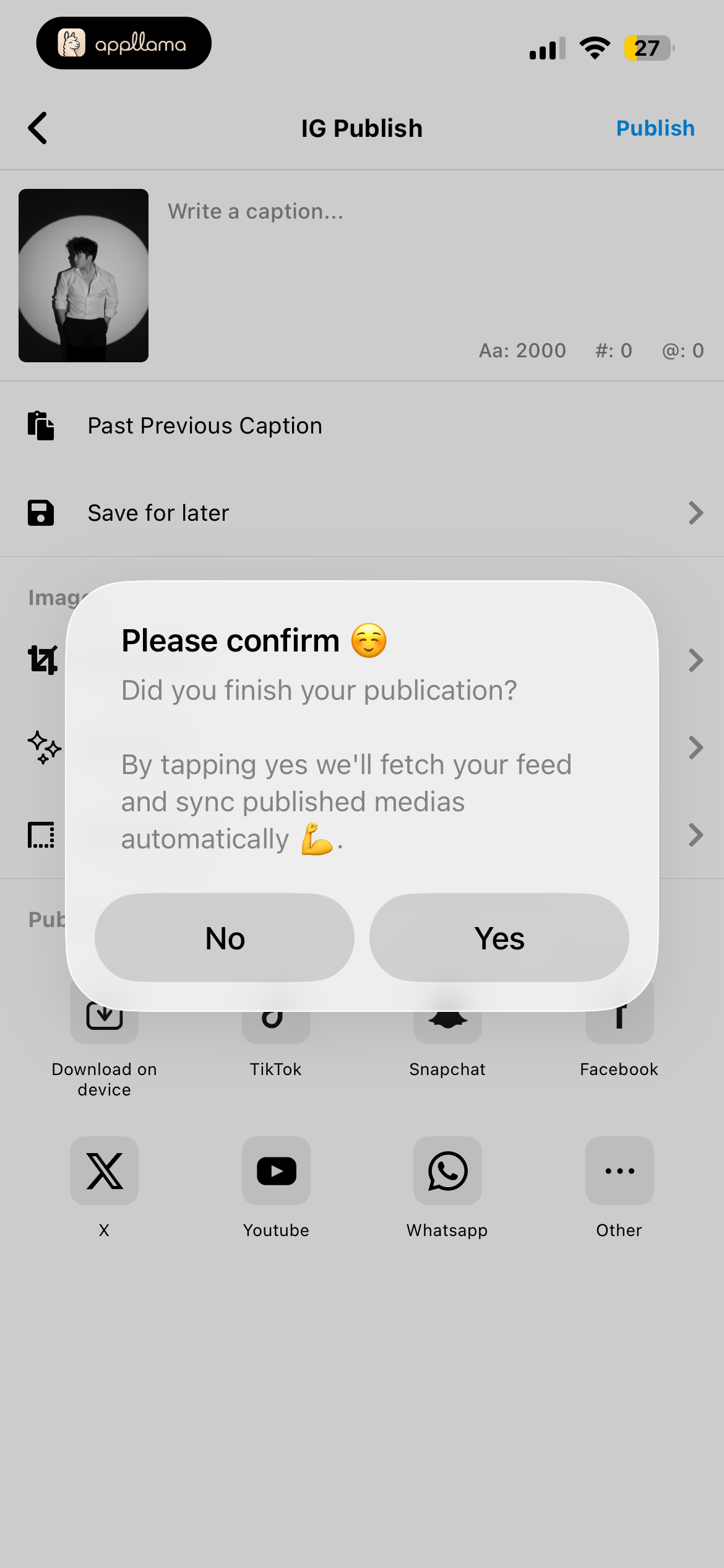 Publish Confirmation