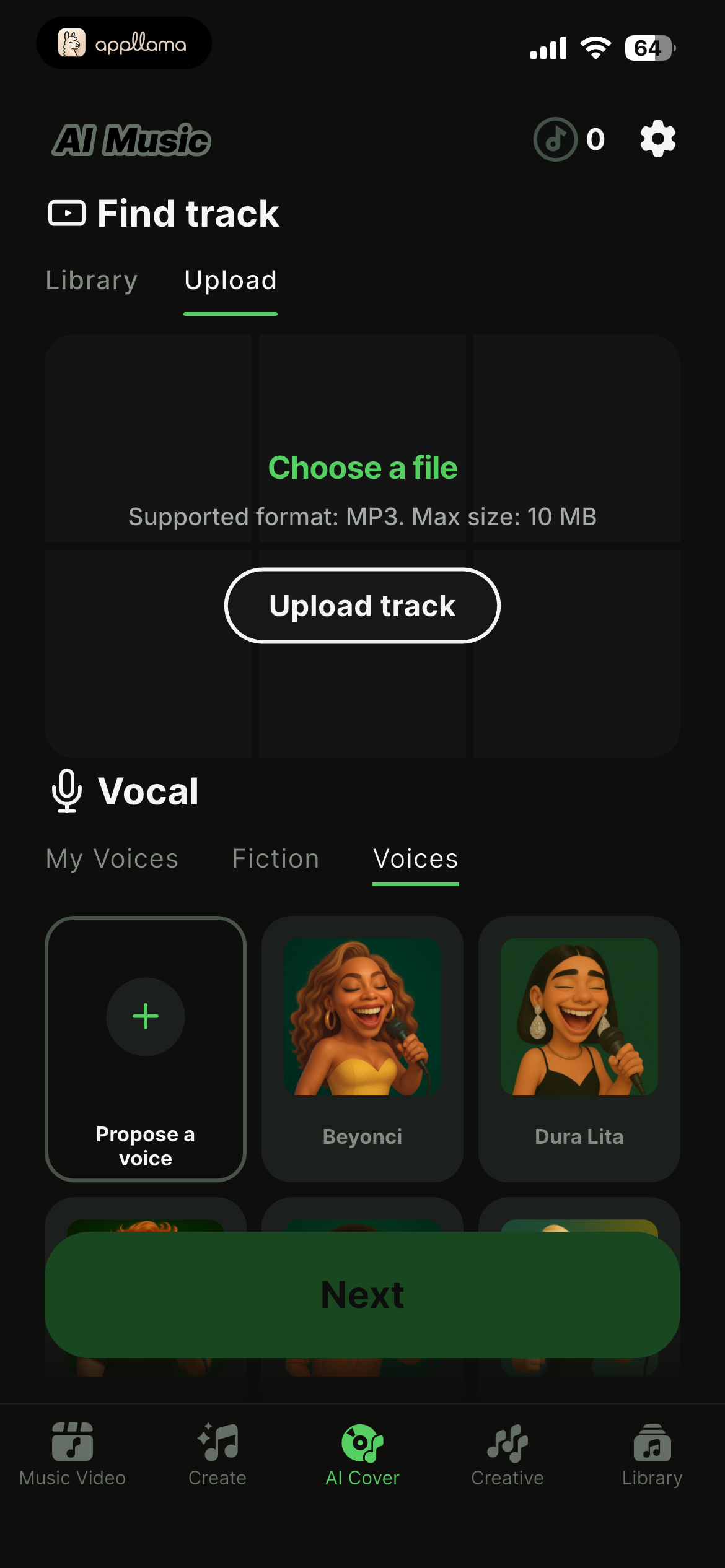 Upload Track - Voices