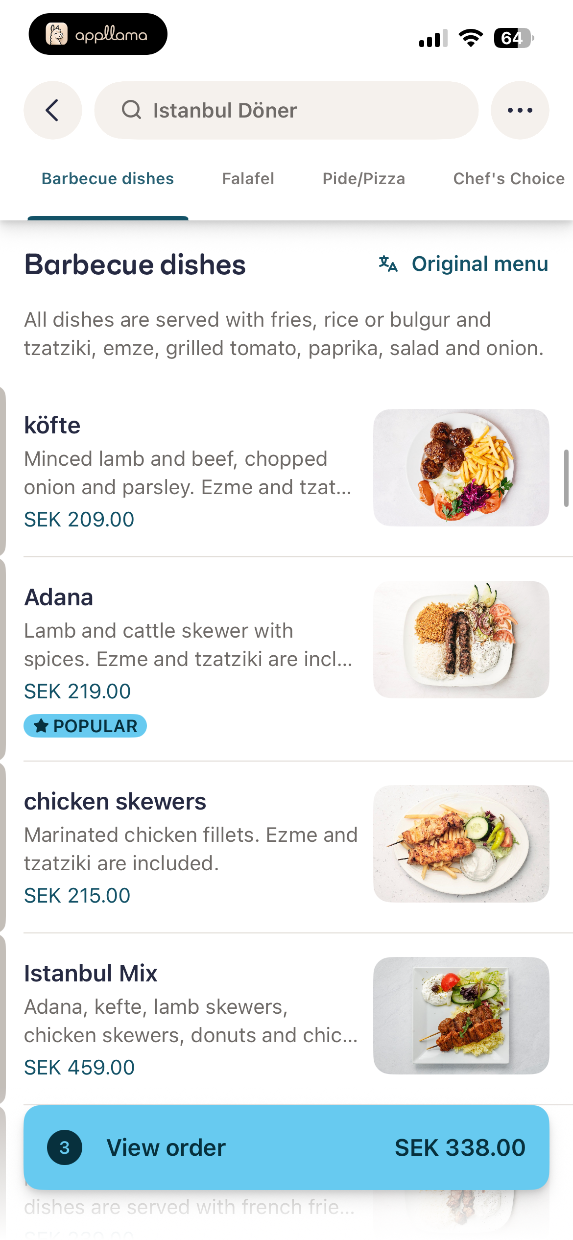 Restaurant Menu